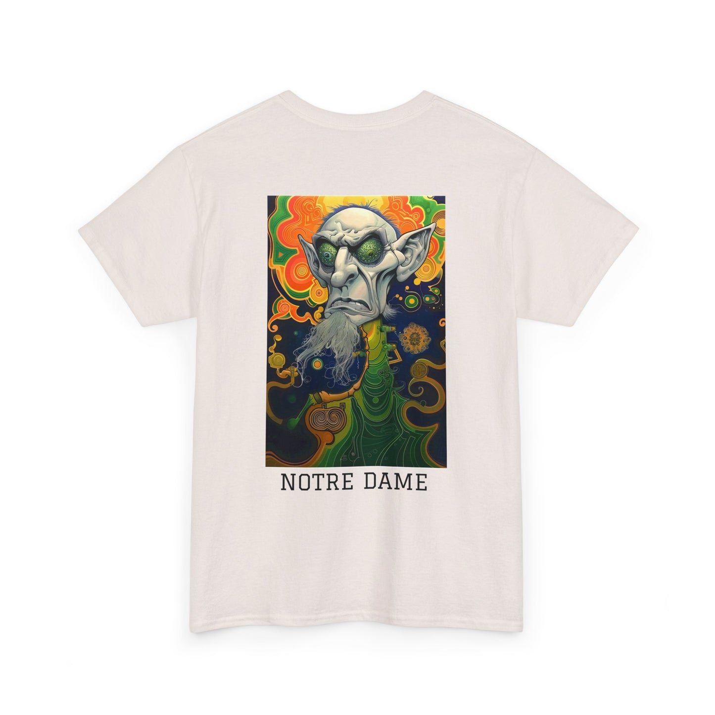 Notre Dame 03B - Unisex Heavy Cotton Tee - Image on the Back