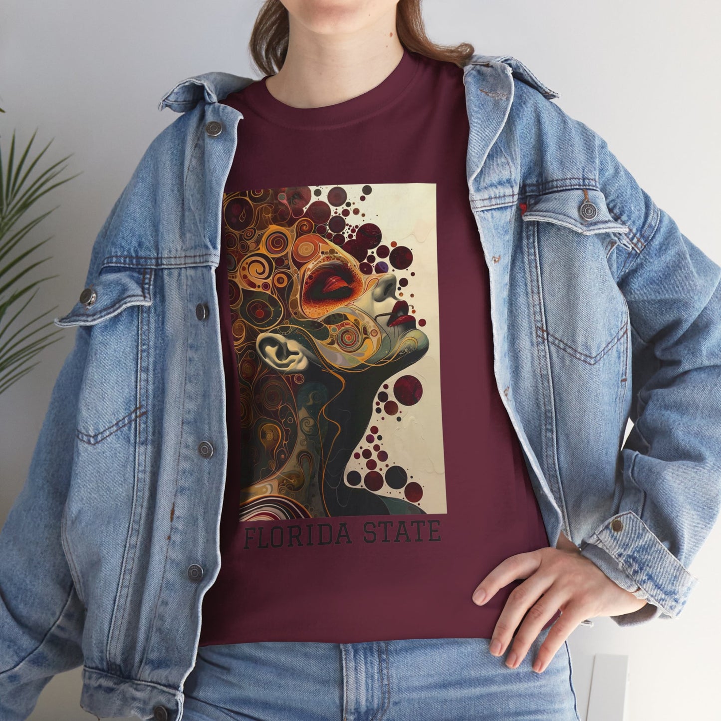 Florida State 01F - Unisex Heavy Cotton Tee - Image on the Front