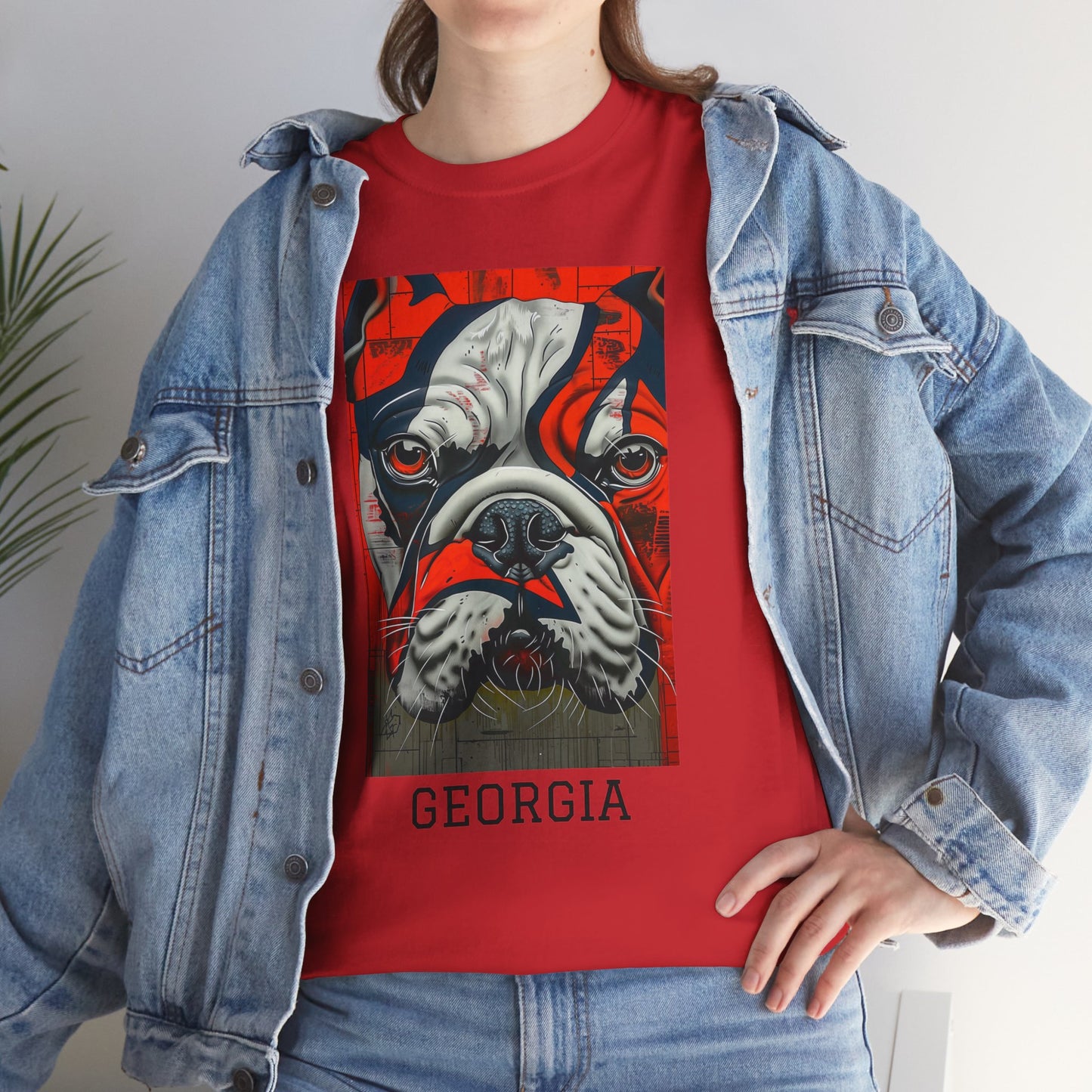 Georgia 01F - Unisex Heavy Cotton Tee - Image on the Front