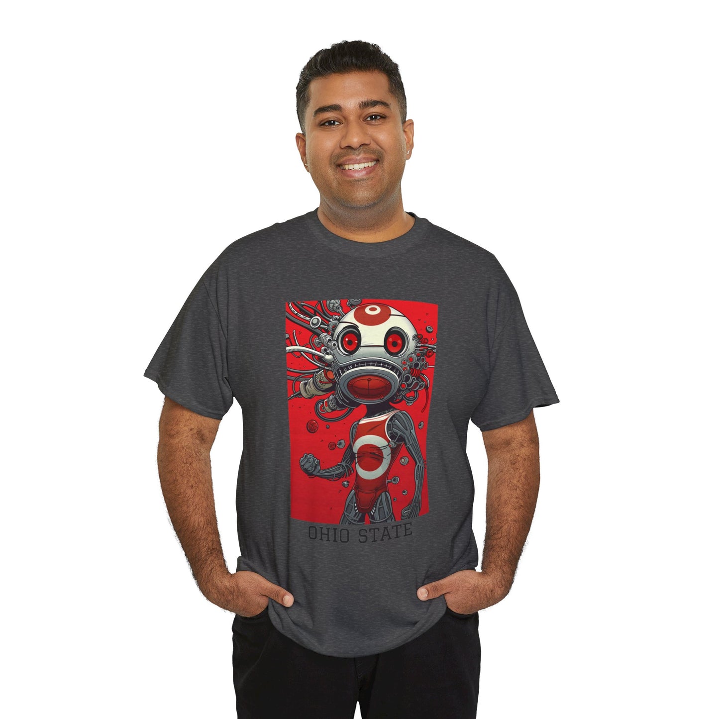Ohio State 01F - Unisex Heavy Cotton Tee - Image on the Front