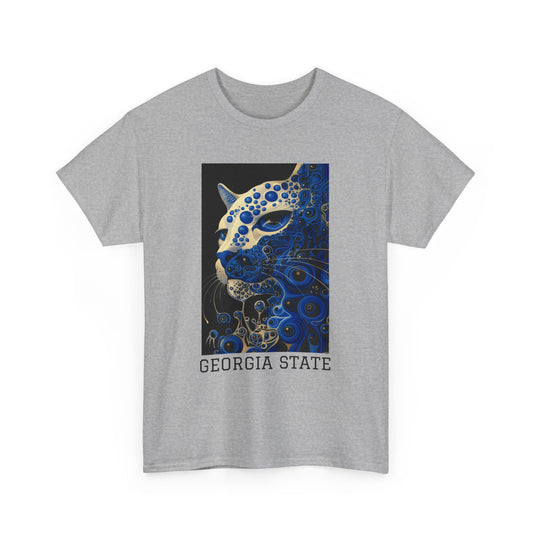 Georgia State 01F - Unisex Heavy Cotton Tee - Image on the Front