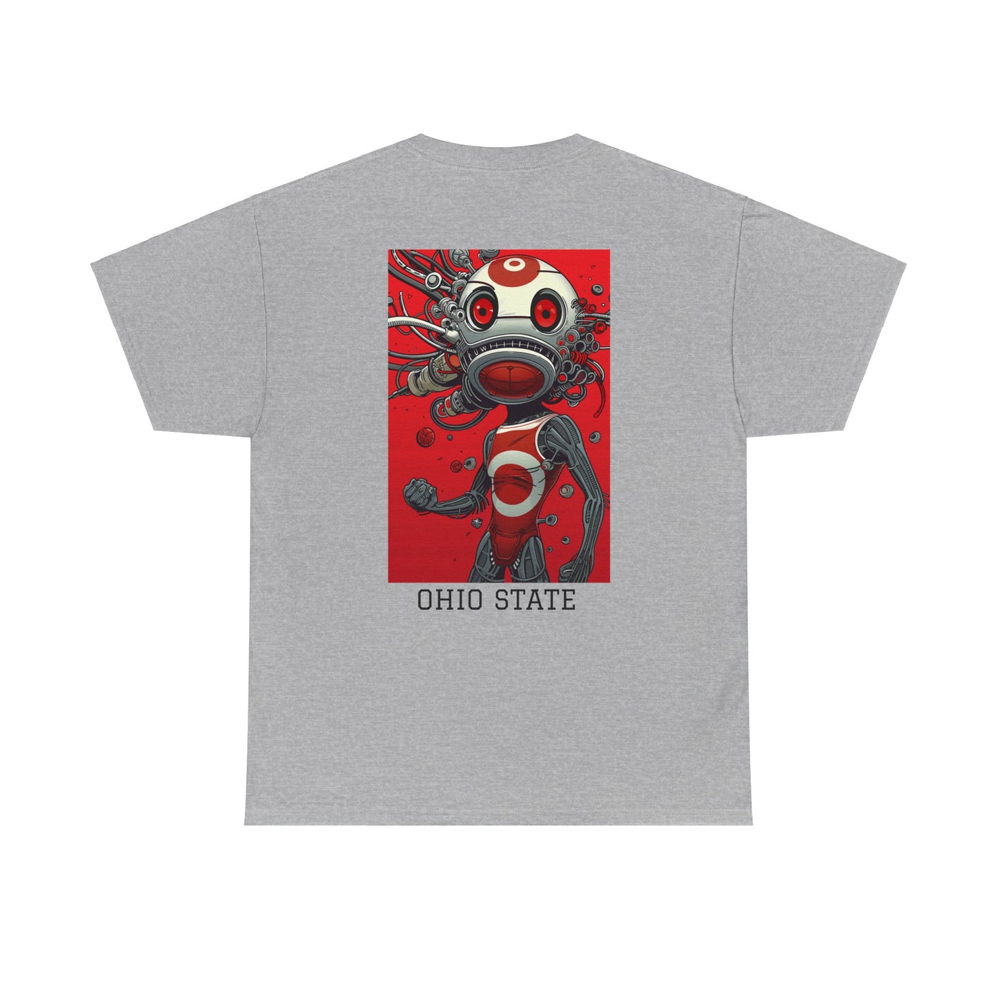 Ohio State 01B - Unisex Heavy Cotton Tee - Image on the Back
