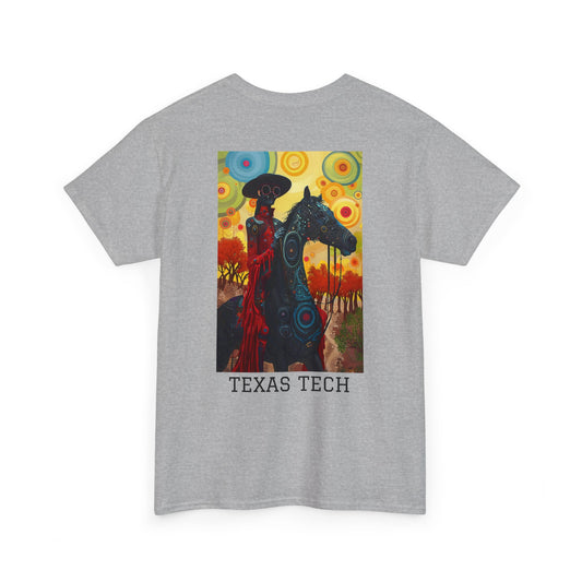 Texas Tech 02B - Unisex Heavy Cotton Tee - Image on the Back