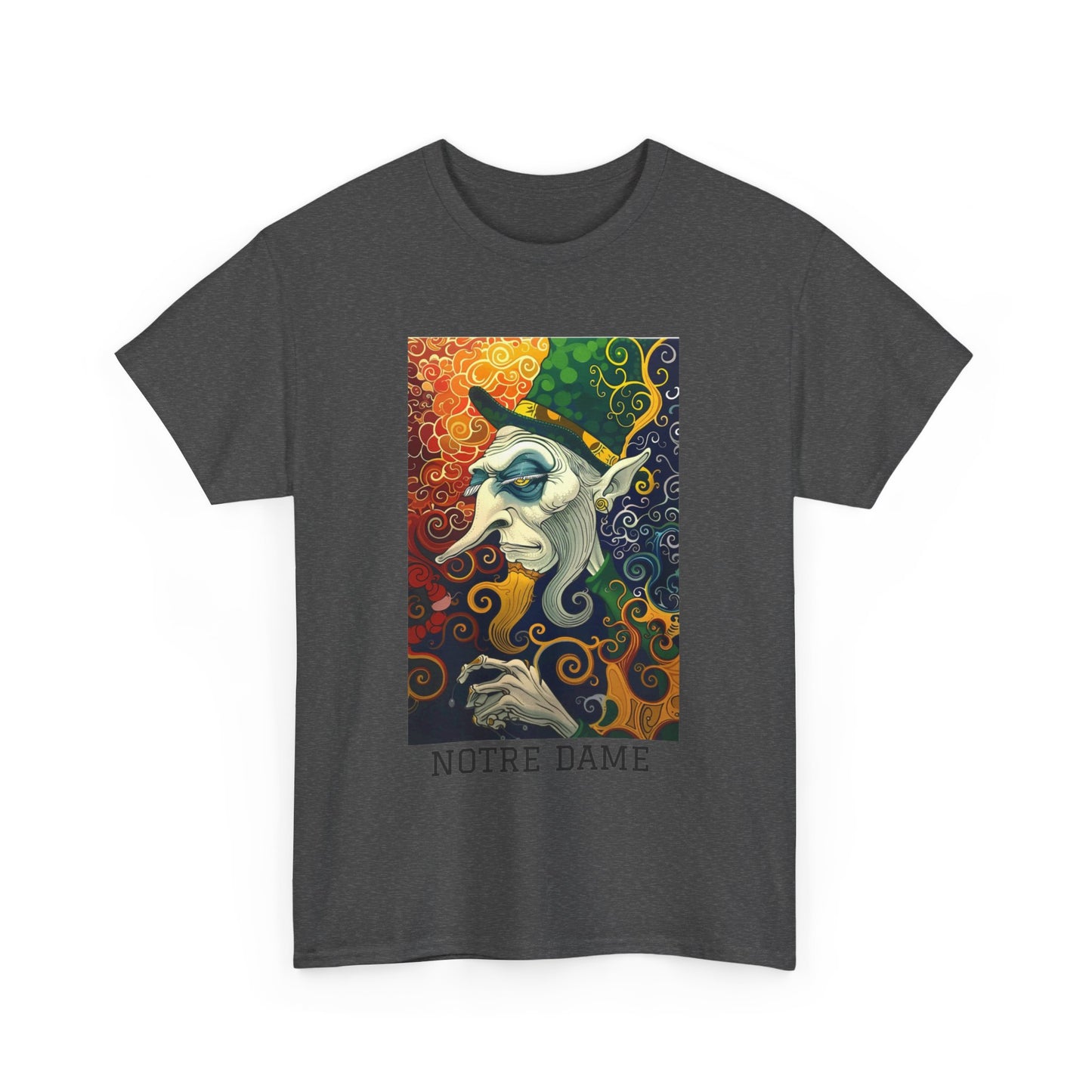 Notre Dame 01F - Unisex Heavy Cotton Tee - Image on the Front