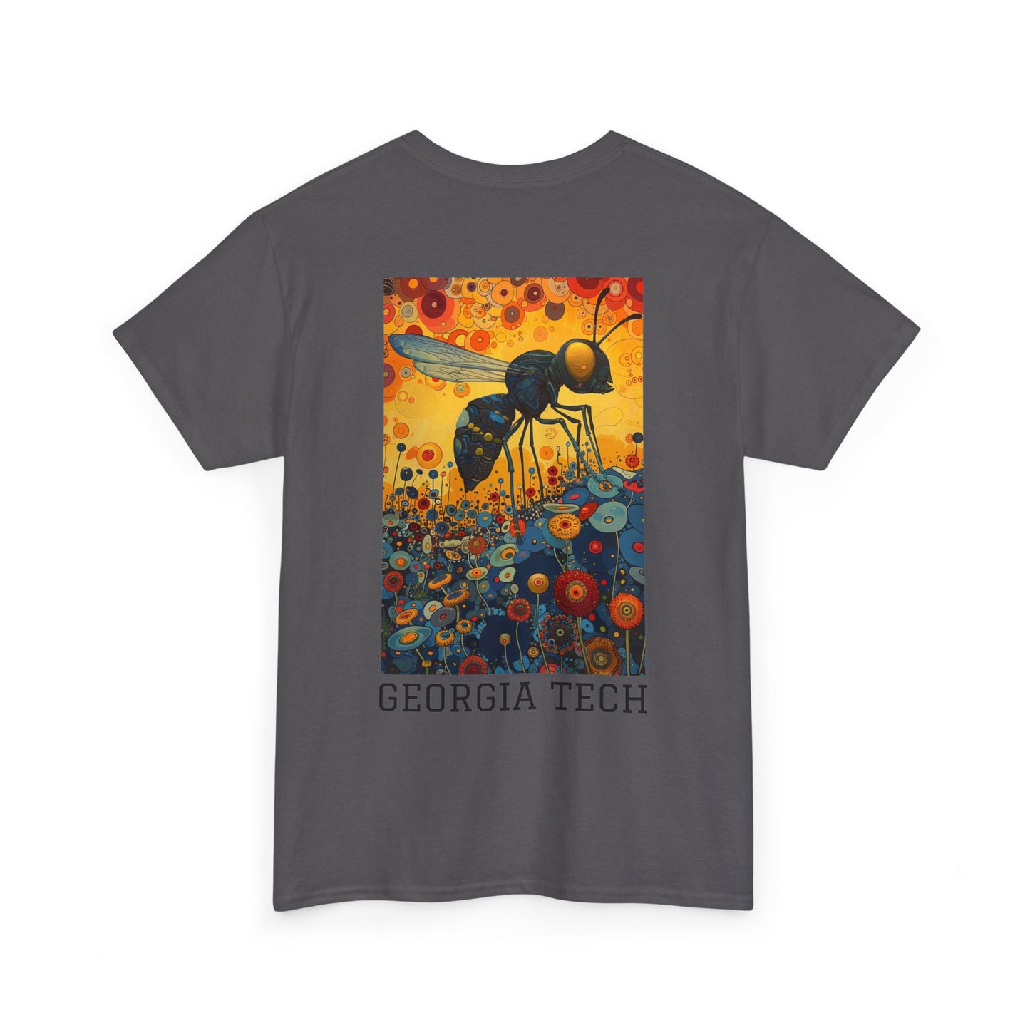 Georgia Tech 01B - Unisex Heavy Cotton Tee - Image on the Back