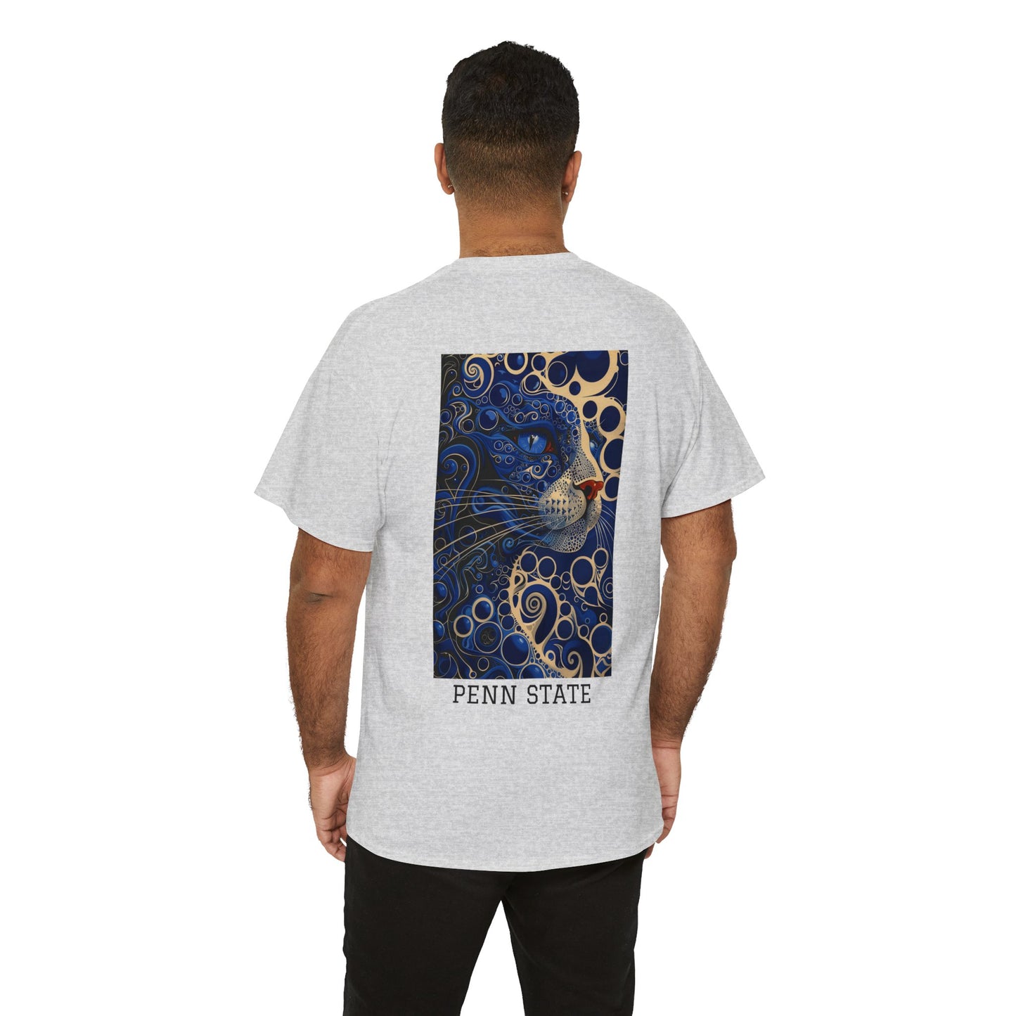 Penn State 01B - Unisex Heavy Cotton Tee - Image on the Back