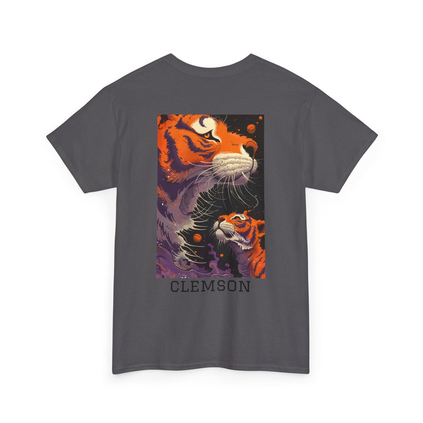 Clemson 01B - Unisex Heavy Cotton Tee - Image on the Back