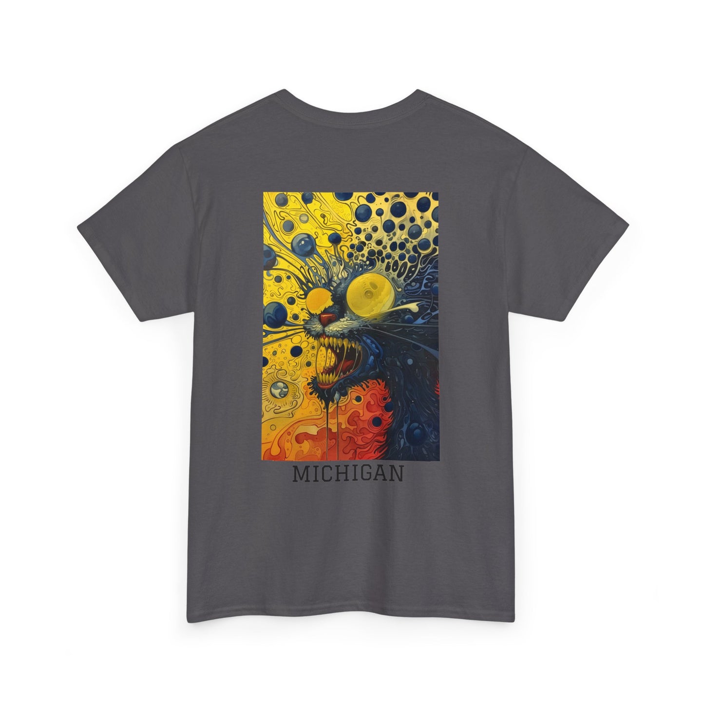 Michigan 02B - Unisex Heavy Cotton Tee - Image on the Back