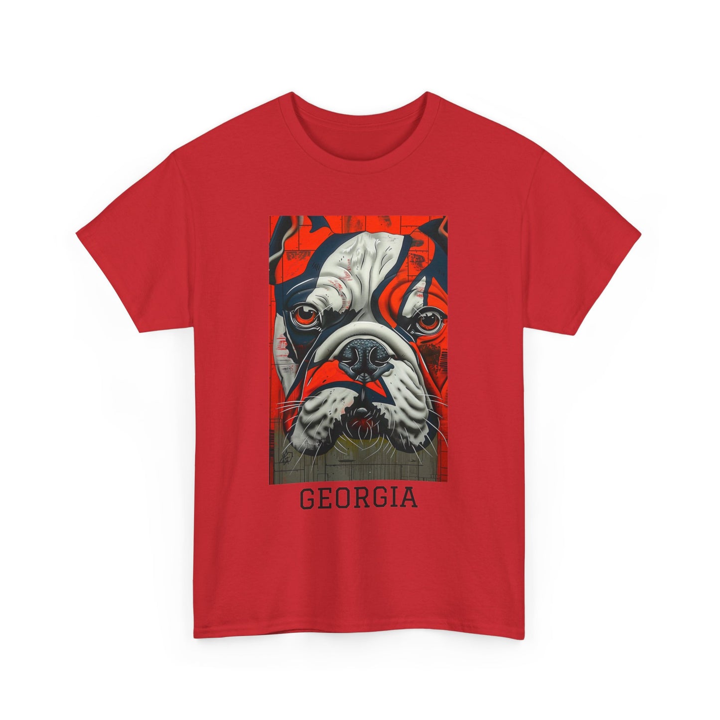 Georgia 01F - Unisex Heavy Cotton Tee - Image on the Front