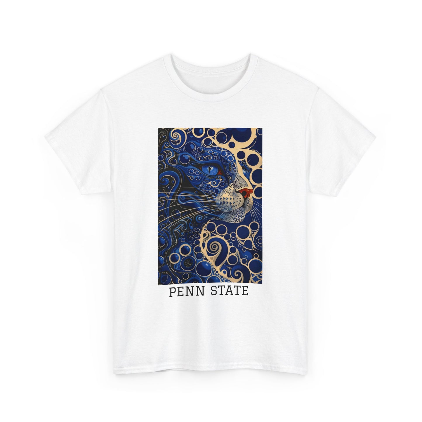 Penn State 01F - Unisex Heavy Cotton Tee - Image on the Front