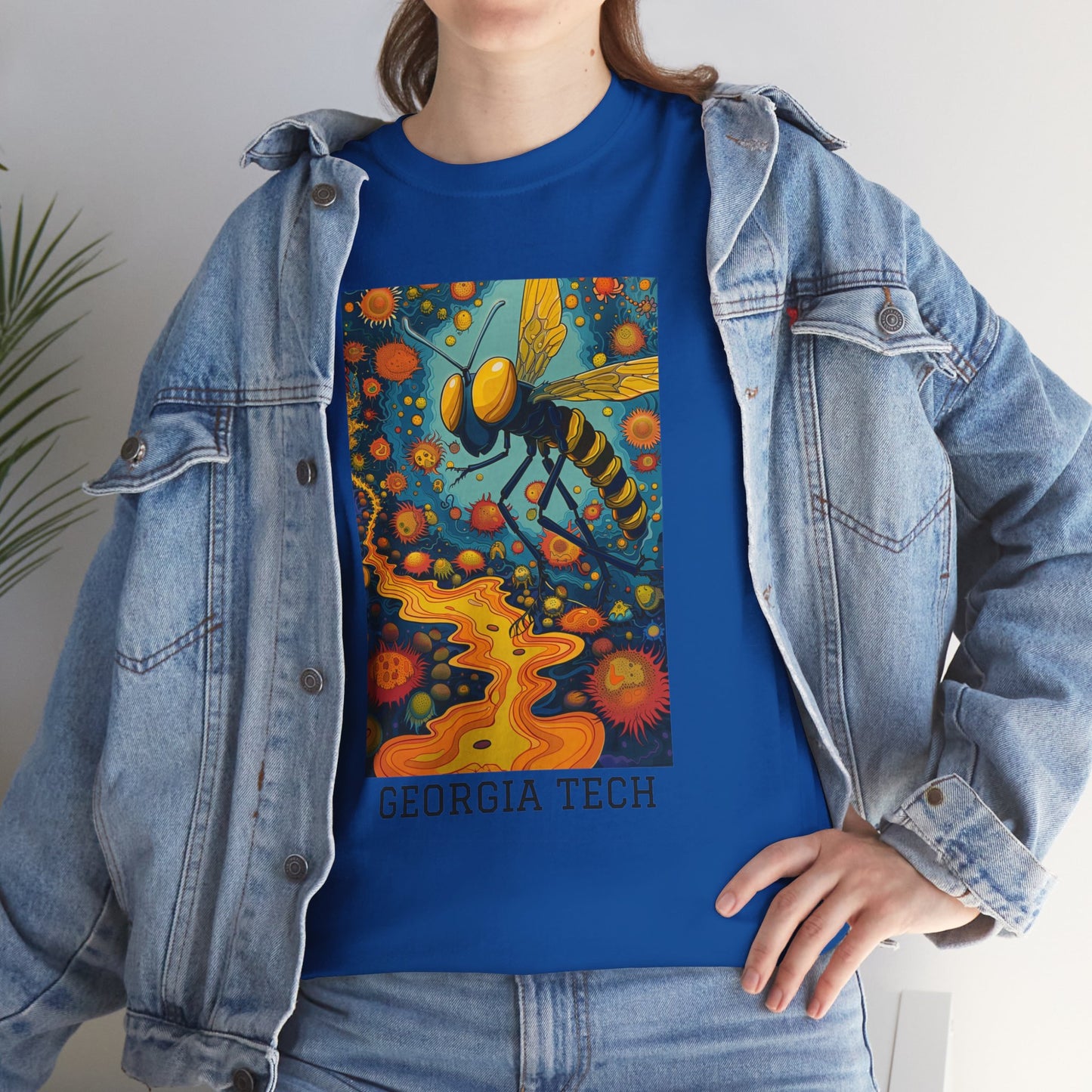 Georgia Tech 03F - Unisex Heavy Cotton Tee - Image on the Front