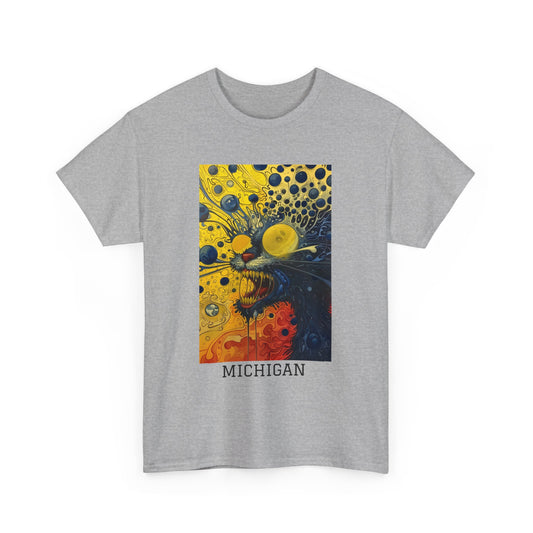 Michigan 02F - Unisex Heavy Cotton Tee - Image on the Front