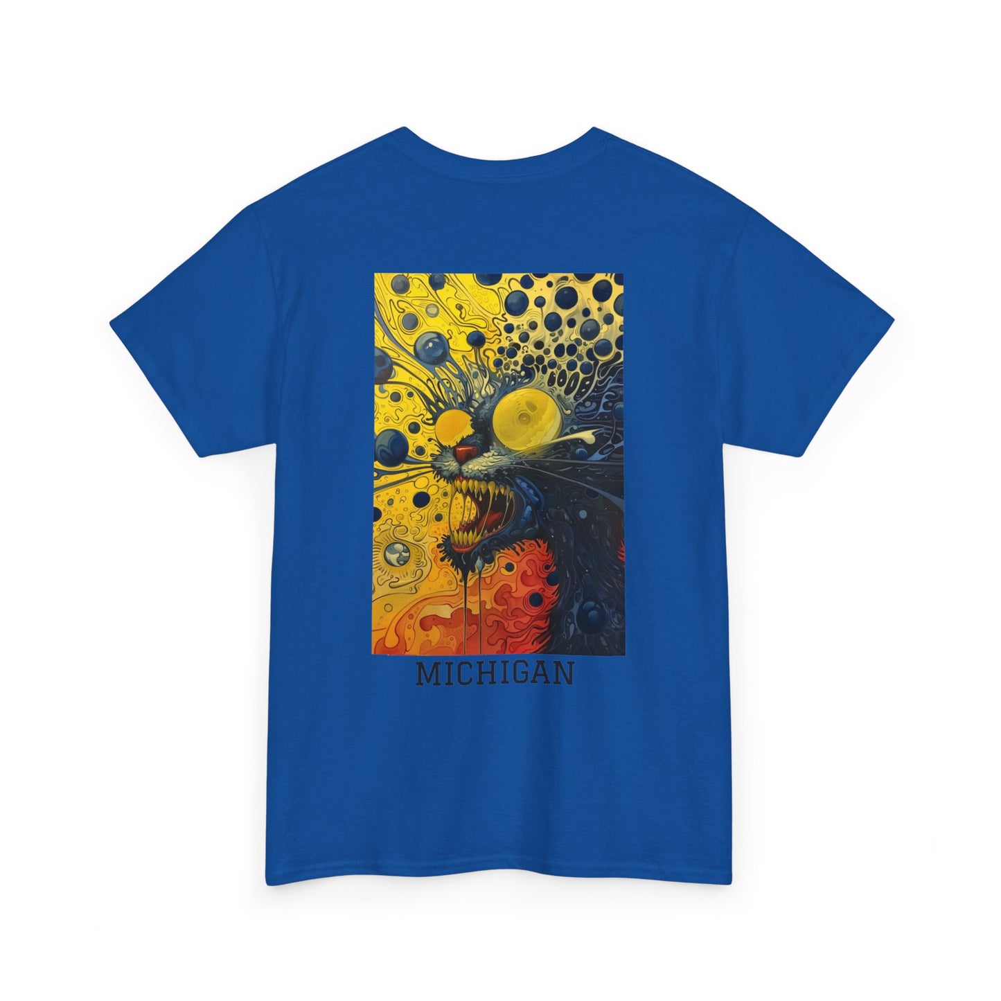 Michigan 02B - Unisex Heavy Cotton Tee - Image on the Back