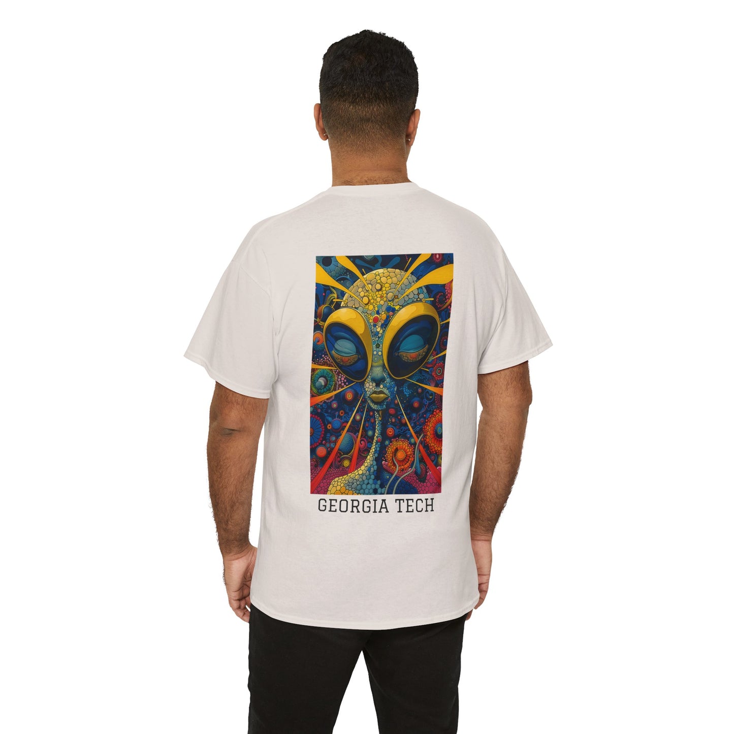 Georgia Tech 04B - Unisex Heavy Cotton Tee - Image on the Back