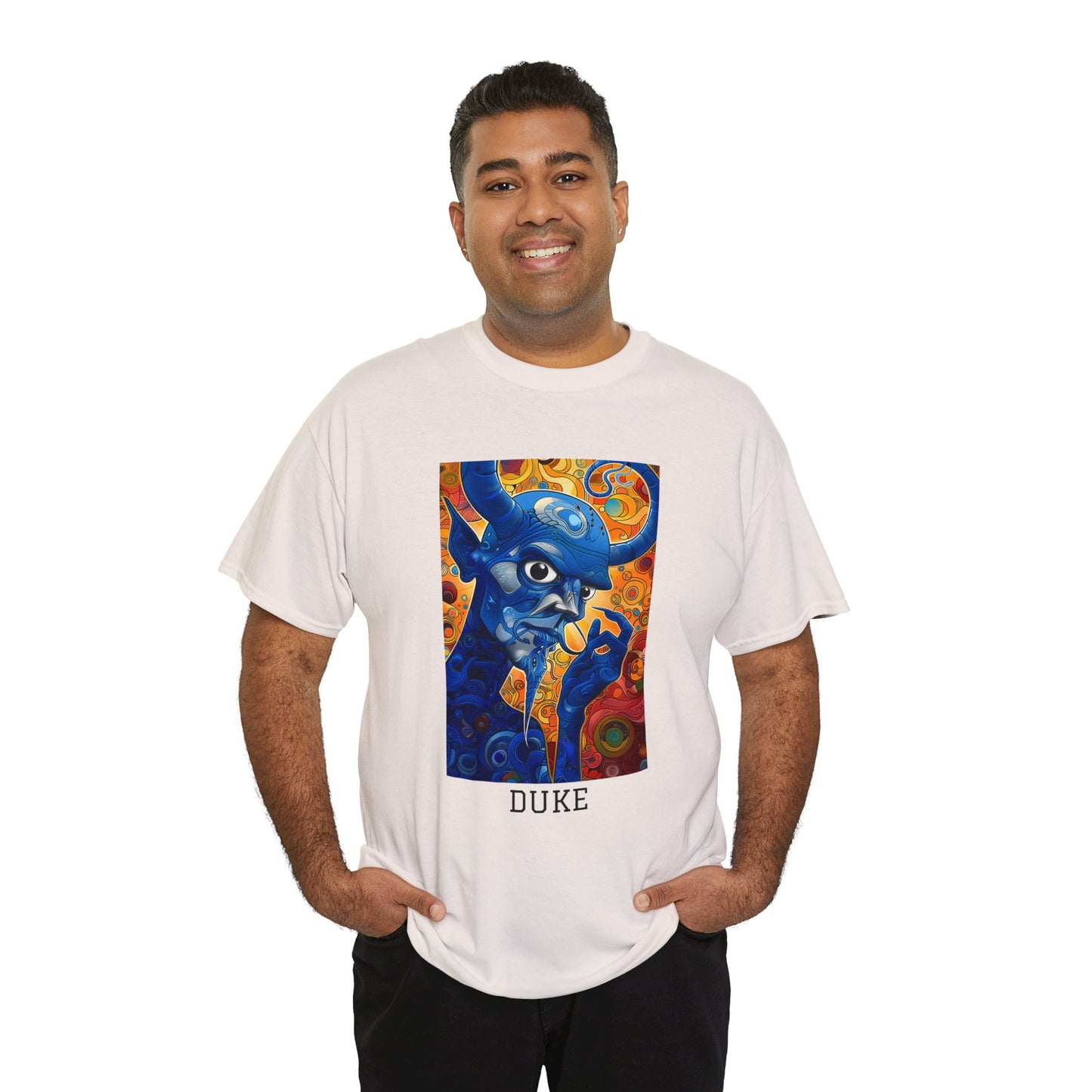 Duke 01F - Unisex Heavy Cotton Tee - Image on the Front