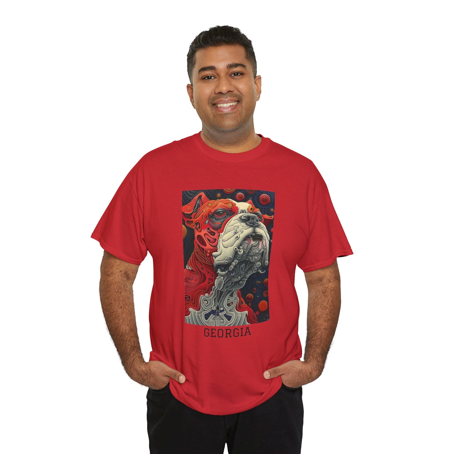 Georgia 02F - Unisex Heavy Cotton Tee - Image on the Front