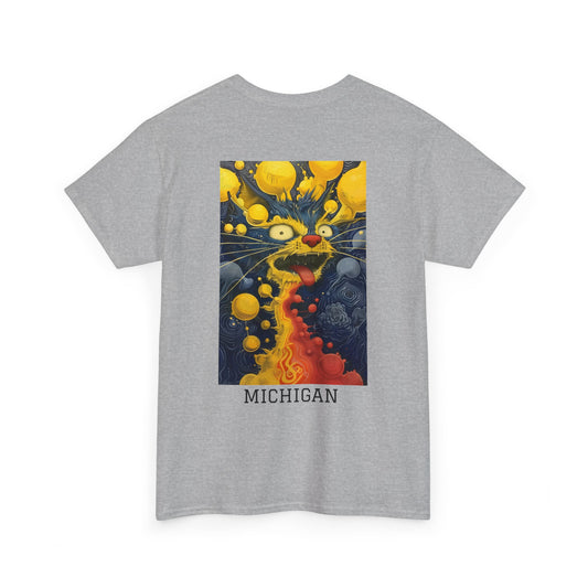 Michigan 01B - Unisex Heavy Cotton Tee - Image on the Back
