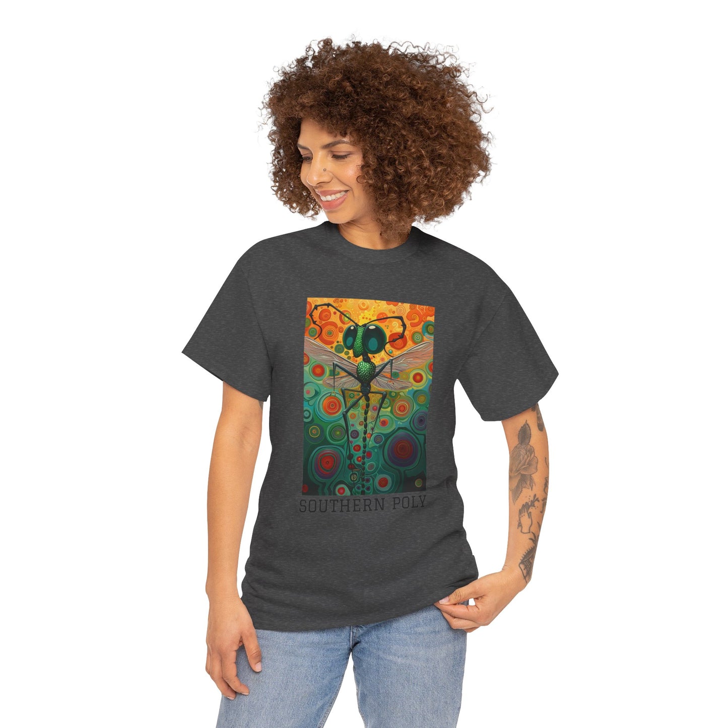 Southern Poly 01F - Unisex Heavy Cotton Tee - Image on the Front