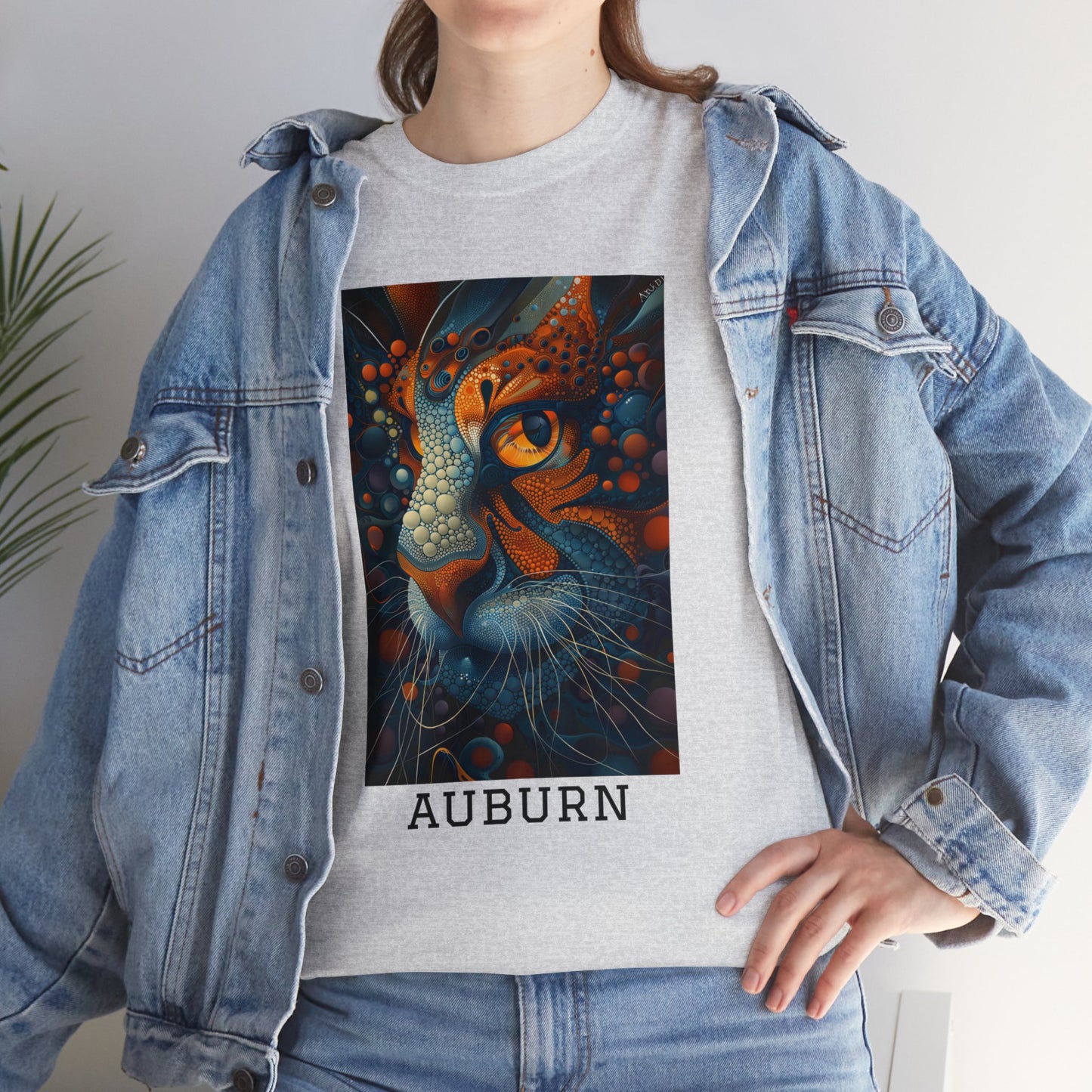 Auburn 01F - Unisex Heavy Cotton Tee - Image on the Front