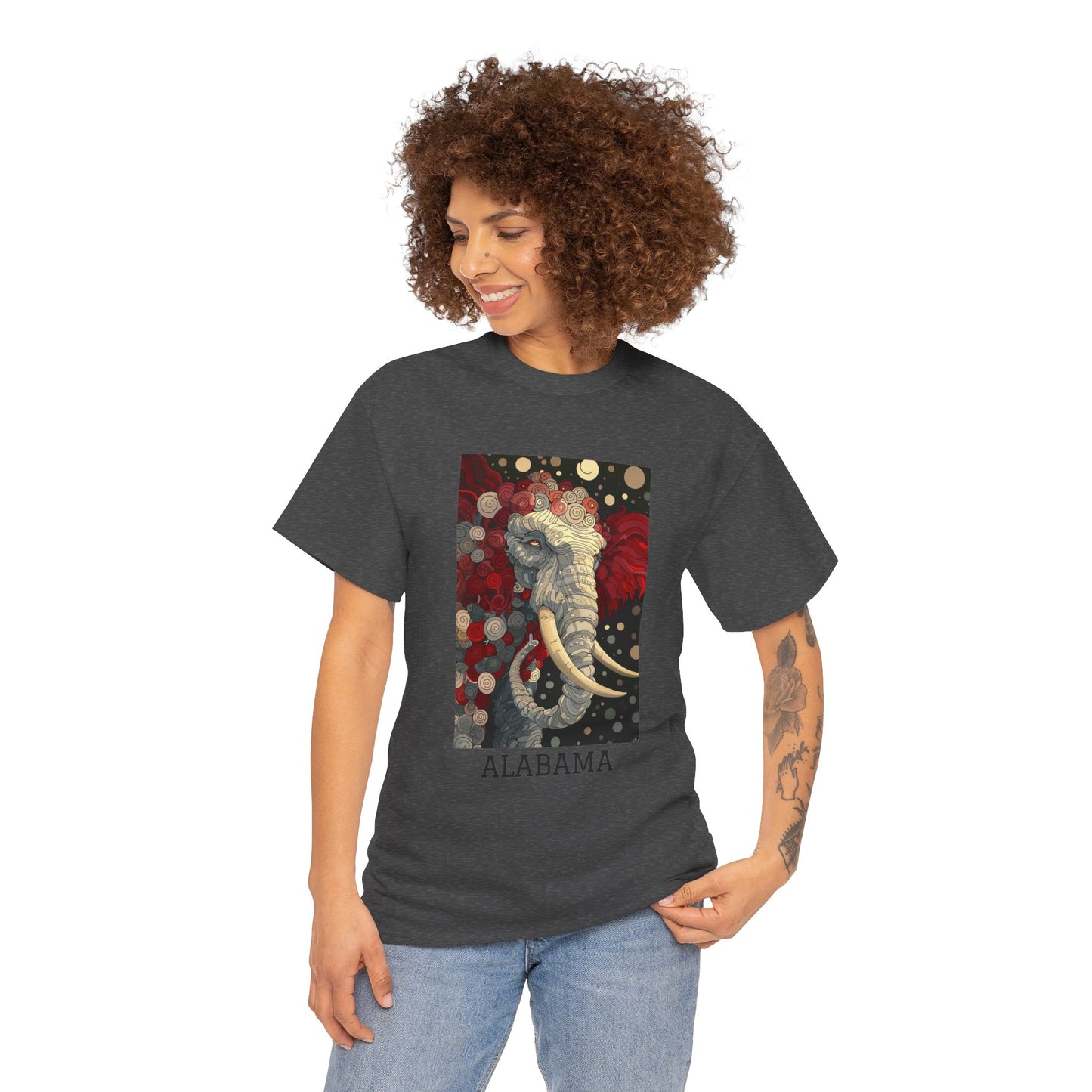 Alabama 01F - Unisex Heavy Cotton Tee - Image on the Front