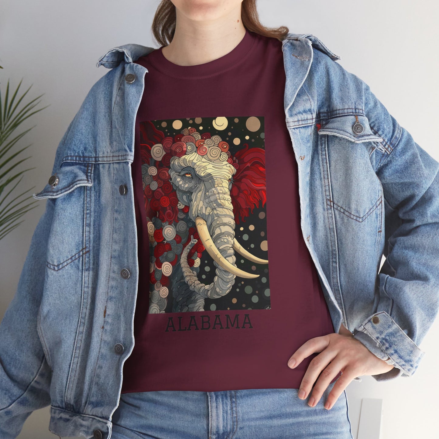 Alabama 01F - Unisex Heavy Cotton Tee - Image on the Front