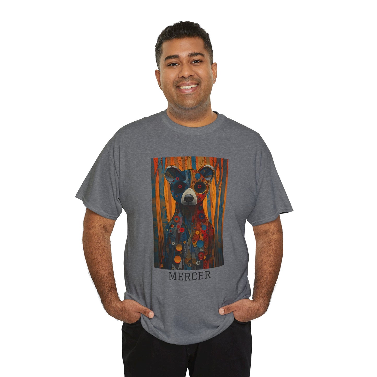 Mercer 01F - Unisex Heavy Cotton Tee - Image on the Front
