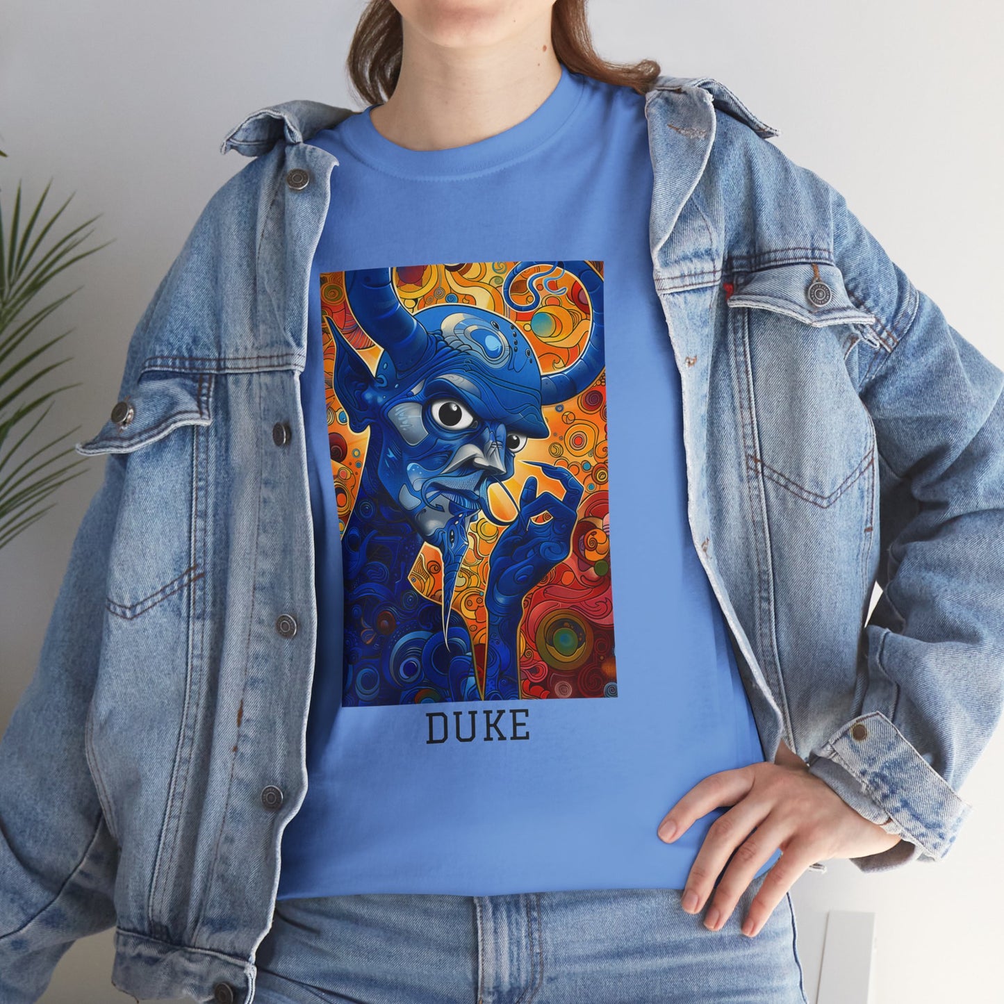 Duke 01F - Unisex Heavy Cotton Tee - Image on the Front