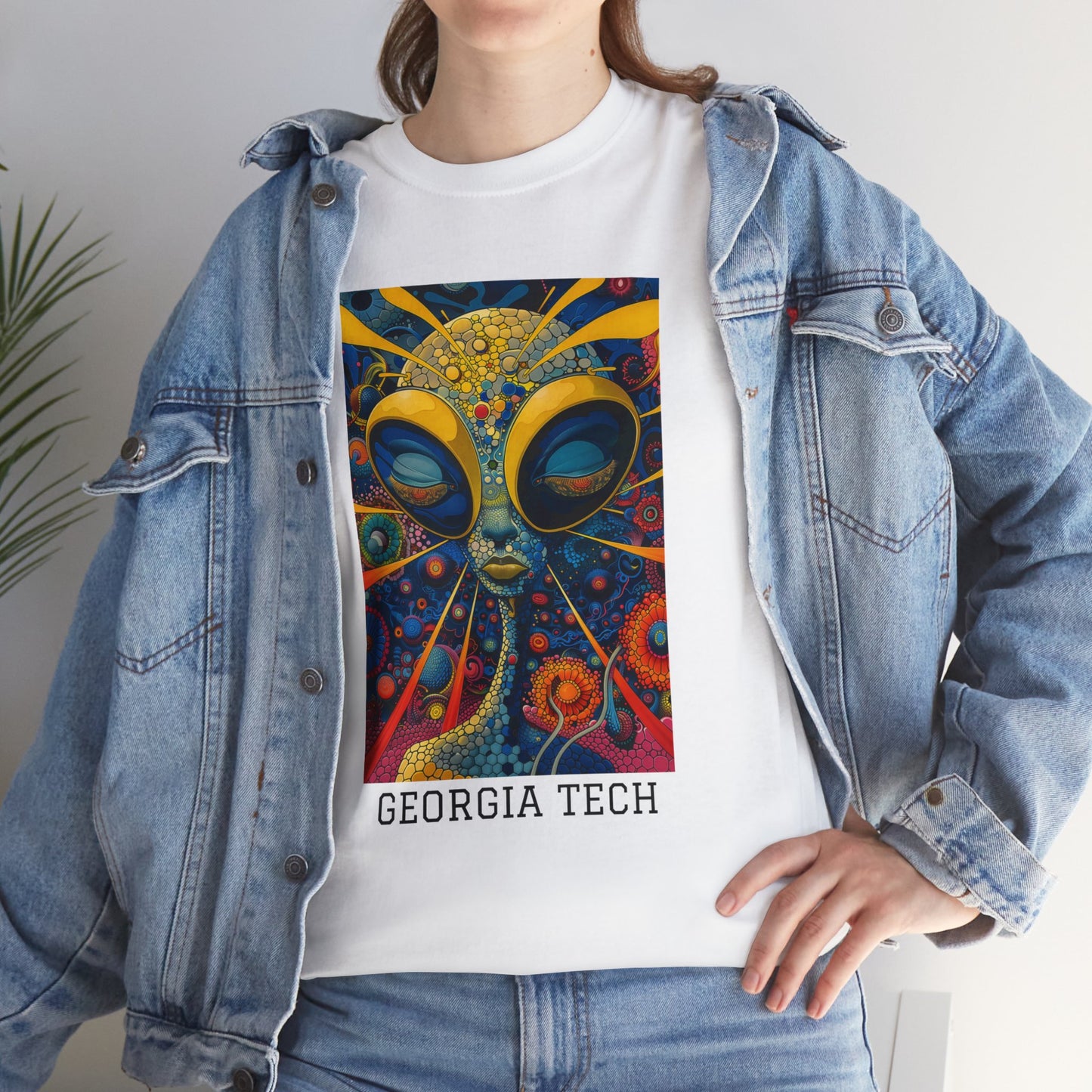 Georgia Tech 04F - Unisex Heavy Cotton Tee - Image on the Front