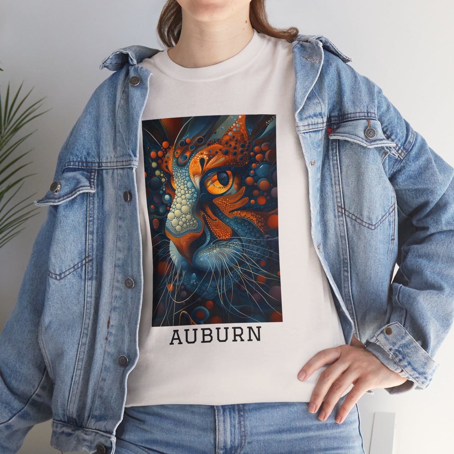 Auburn 01F - Unisex Heavy Cotton Tee - Image on the Front