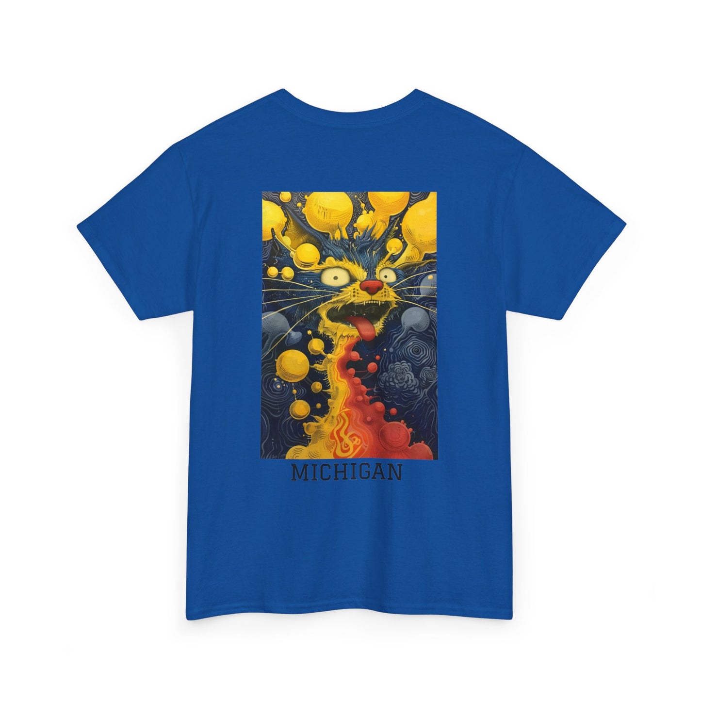 Michigan 01B - Unisex Heavy Cotton Tee - Image on the Back