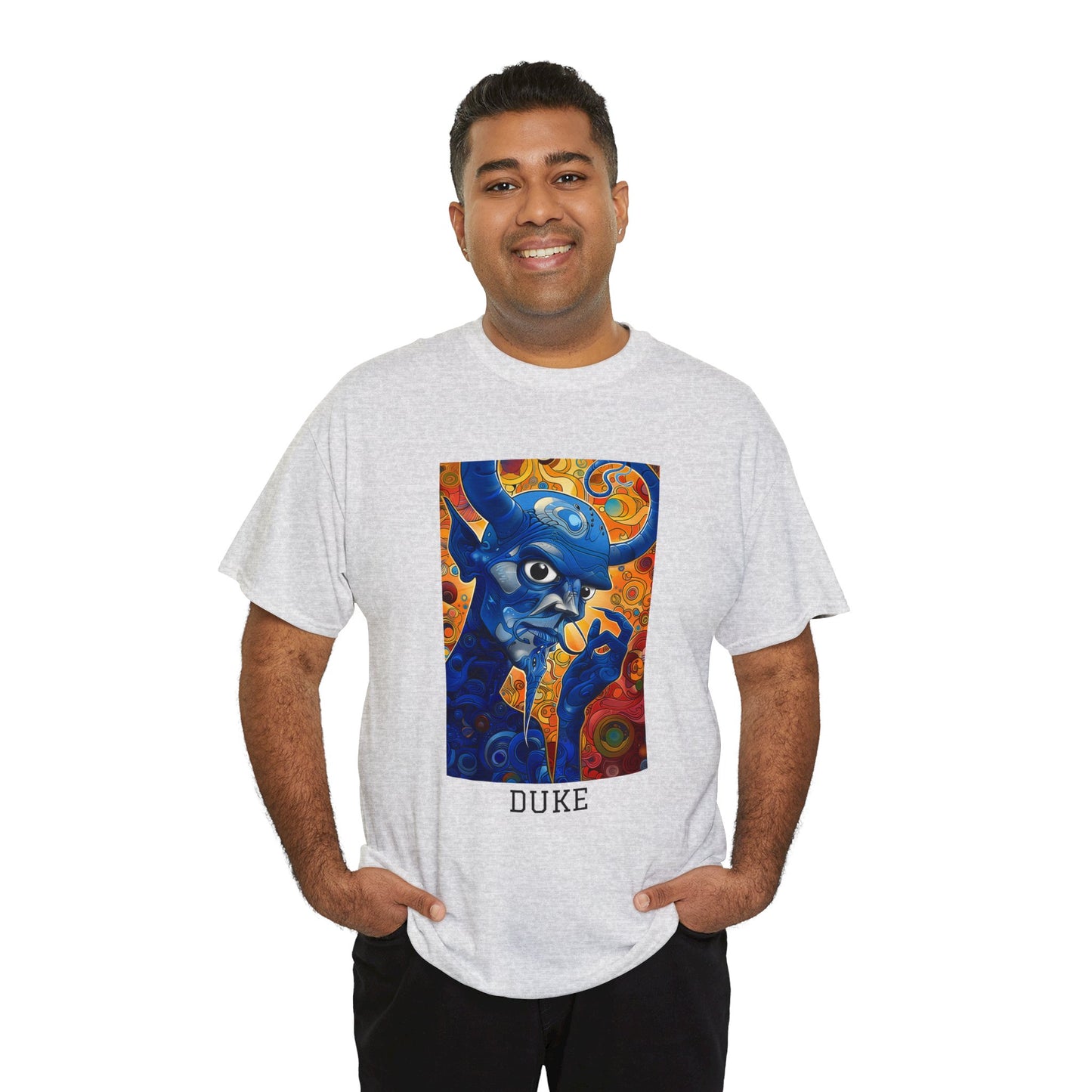 Duke 01F - Unisex Heavy Cotton Tee - Image on the Front