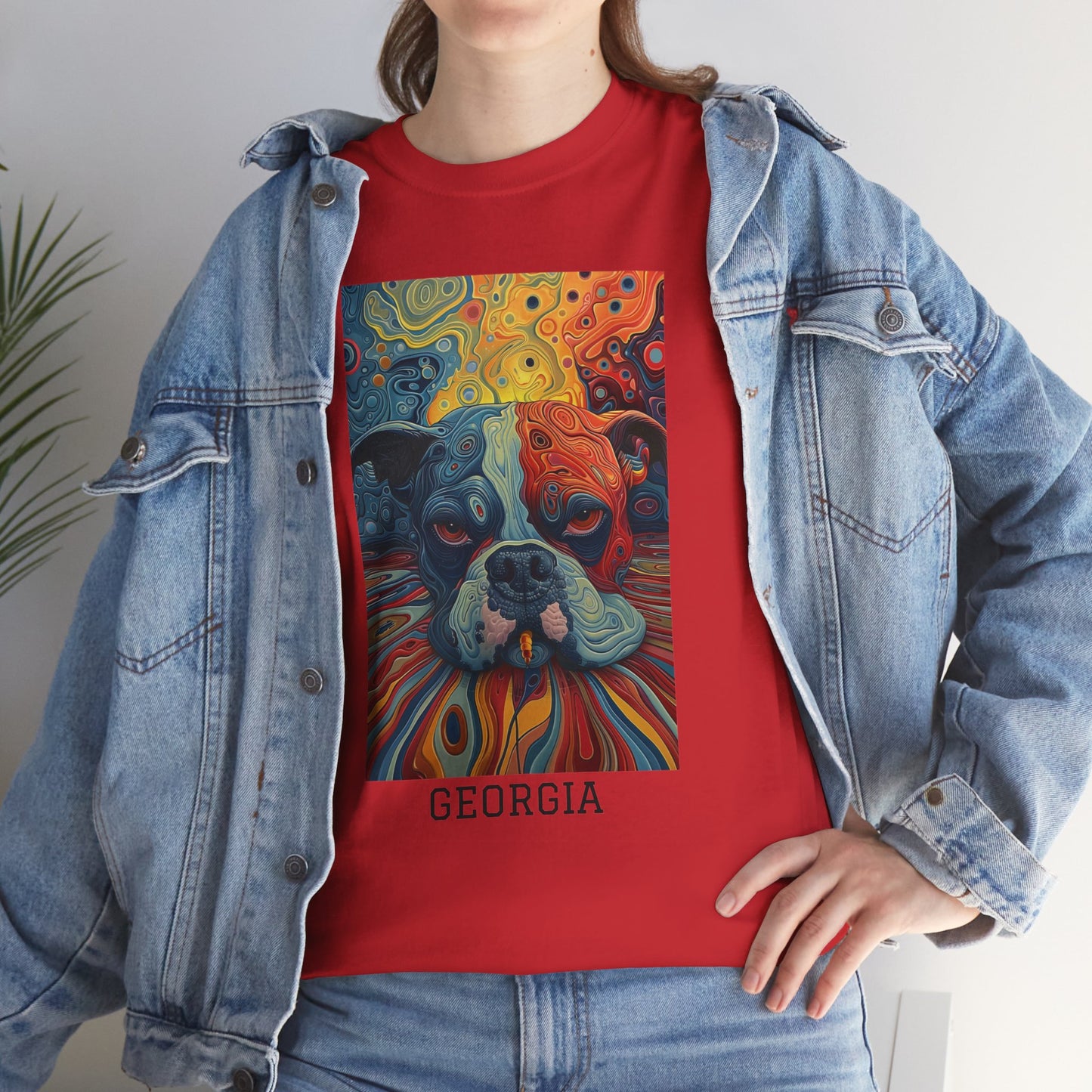Georgia 03F - Unisex Heavy Cotton Tee - Image on the Front