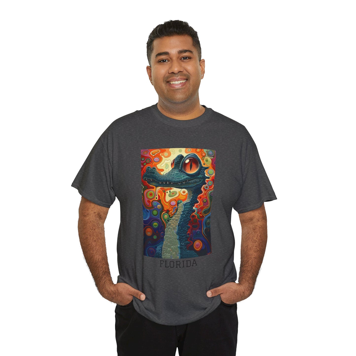 Florida 01F - Unisex Heavy Cotton Tee - Image on the Front