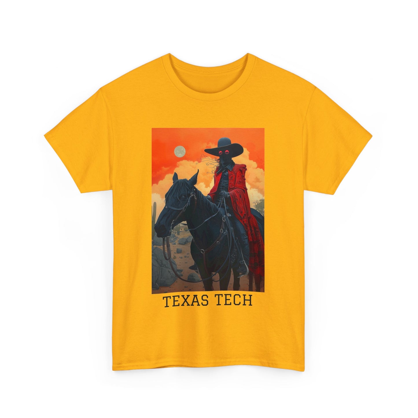 Texas Tech 01F - Unisex Heavy Cotton Tee - Image on the Front