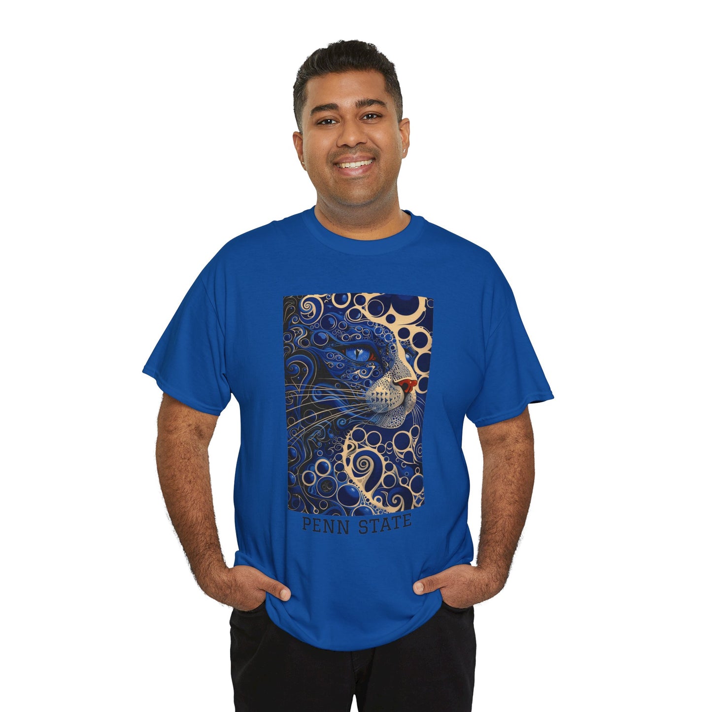 Penn State 01F - Unisex Heavy Cotton Tee - Image on the Front
