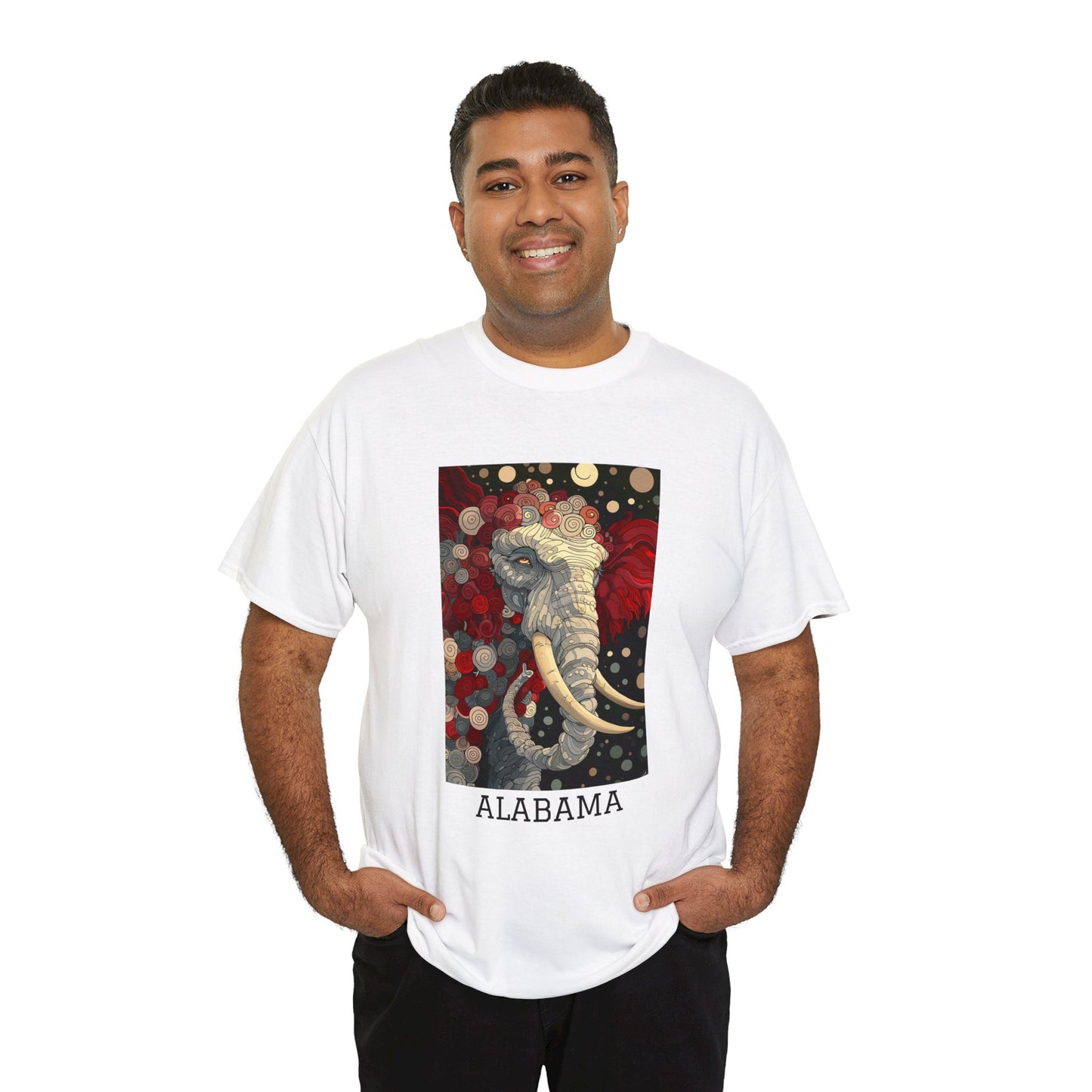 Alabama 01F - Unisex Heavy Cotton Tee - Image on the Front
