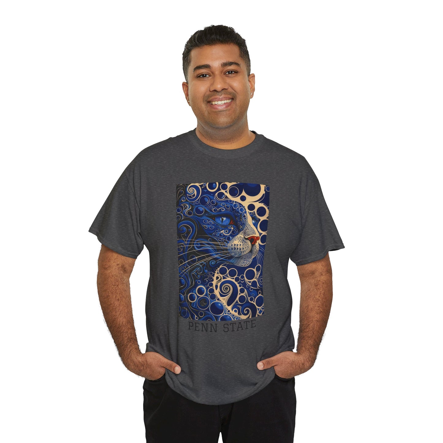 Penn State 01F - Unisex Heavy Cotton Tee - Image on the Front