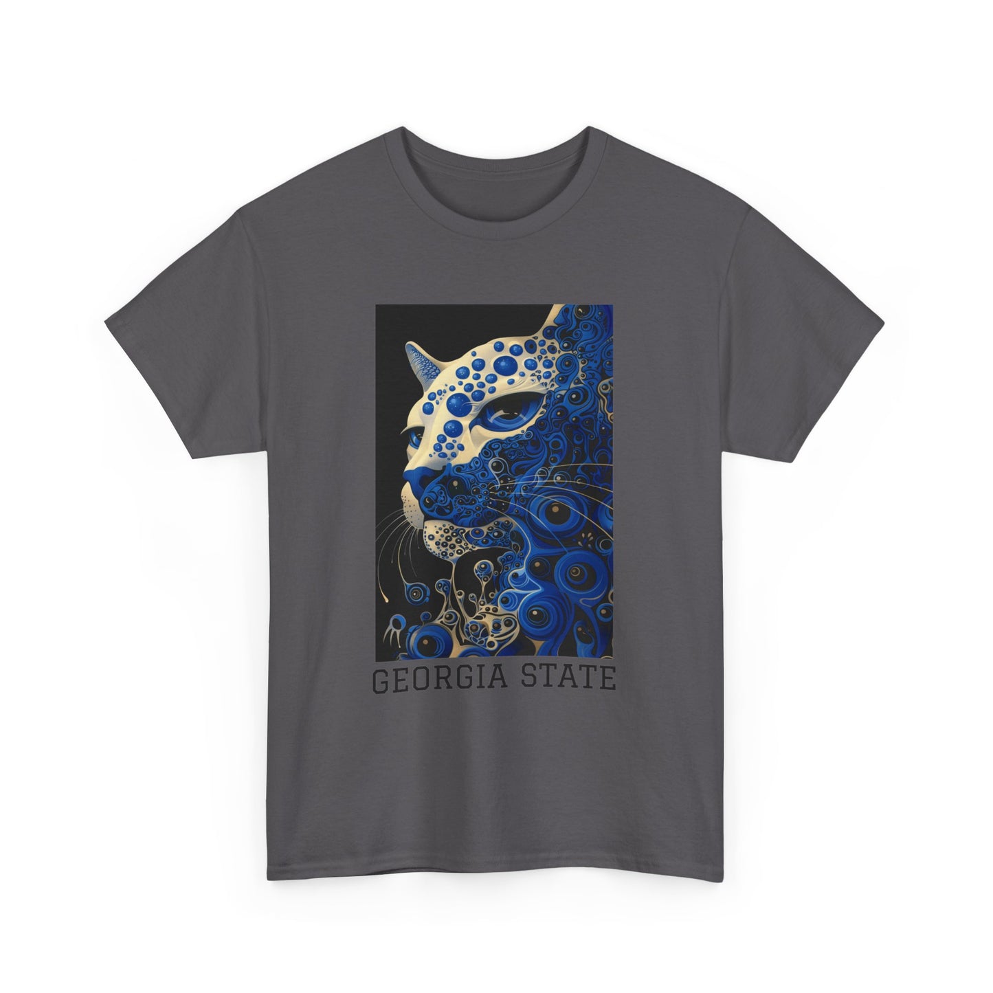 Georgia State 01F - Unisex Heavy Cotton Tee - Image on the Front