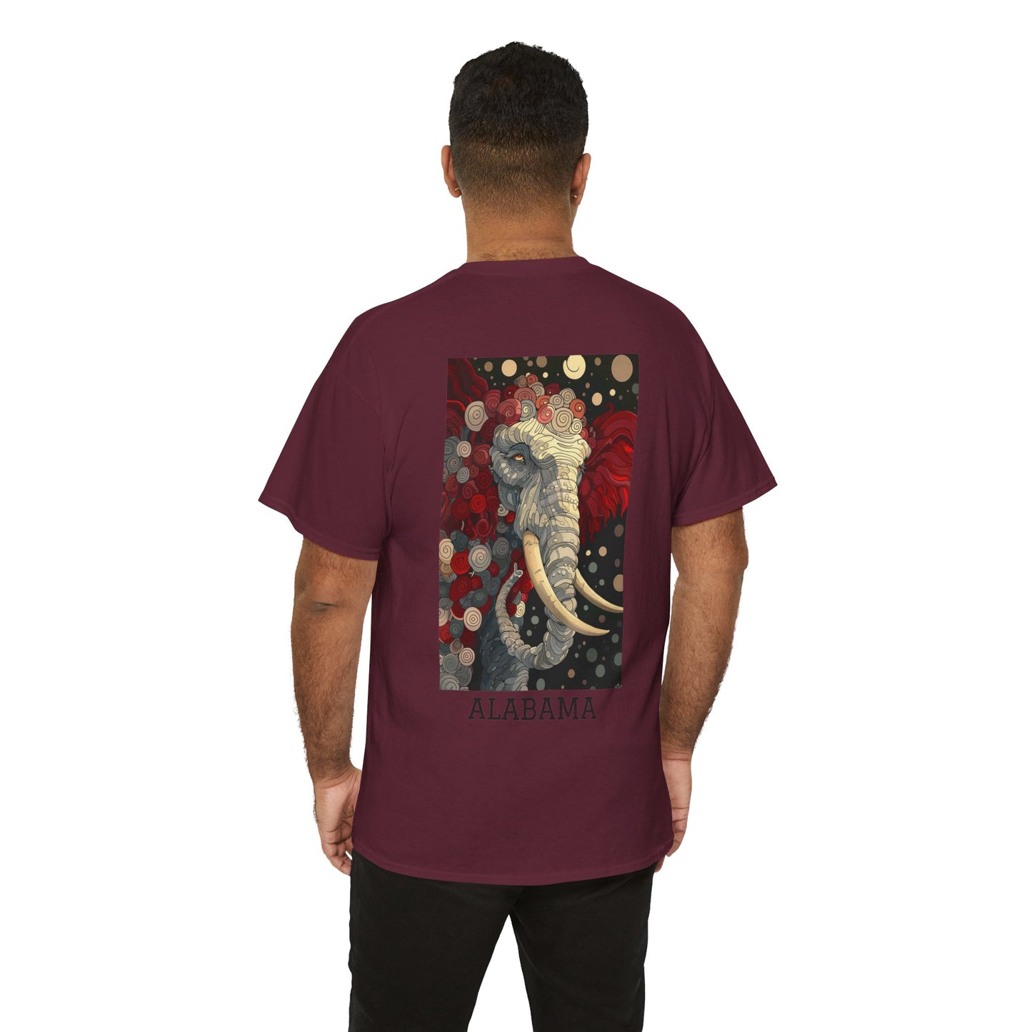 Alabama 01B - Unisex Heavy Cotton Tee - Image on the Back
