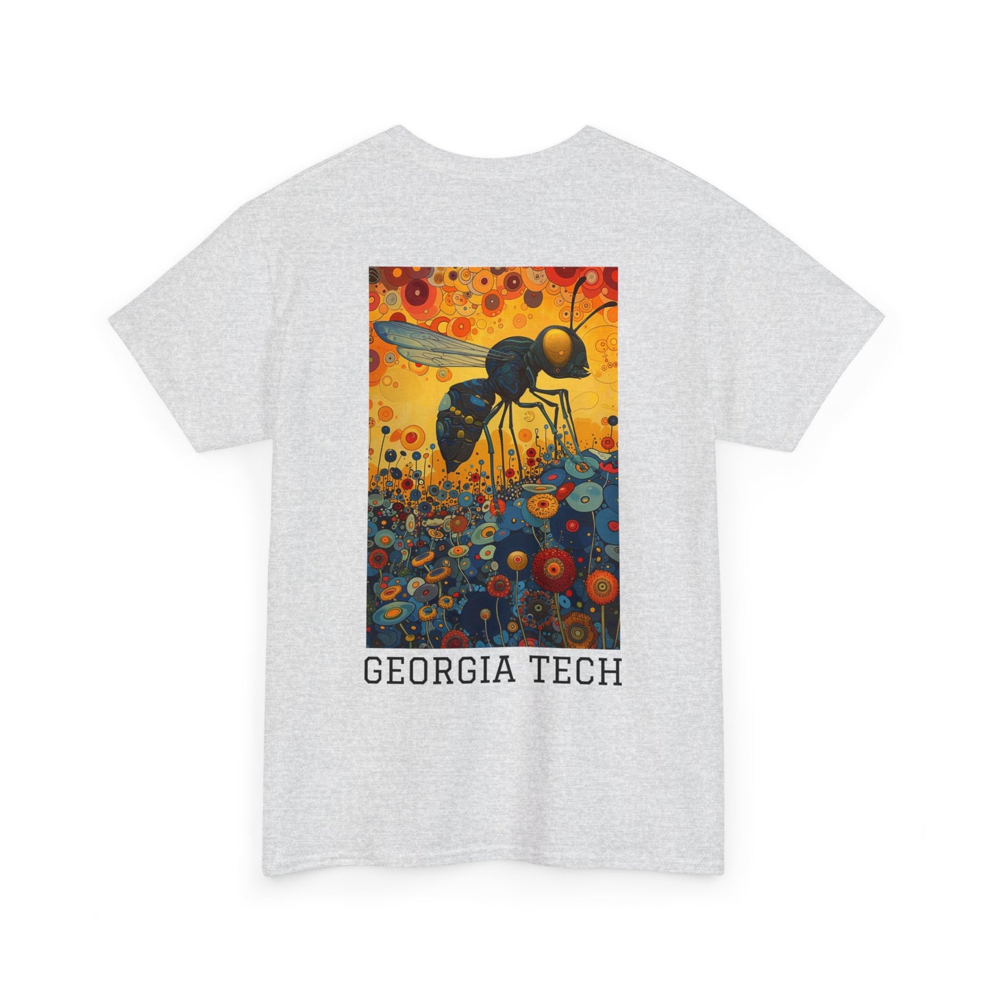 Georgia Tech 01B - Unisex Heavy Cotton Tee - Image on the Back