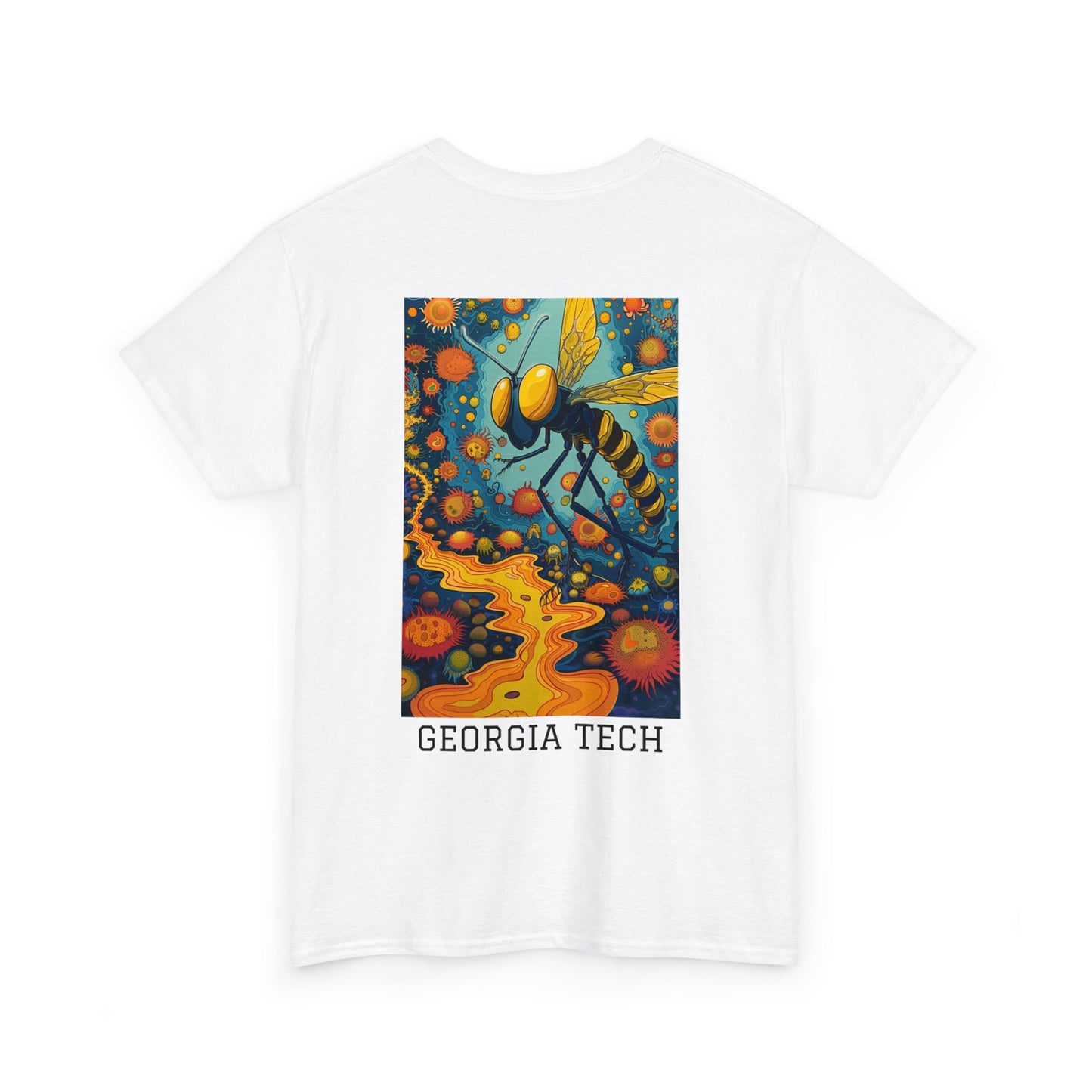 Georgia Tech 03B - Unisex Heavy Cotton Tee - Image on the Back