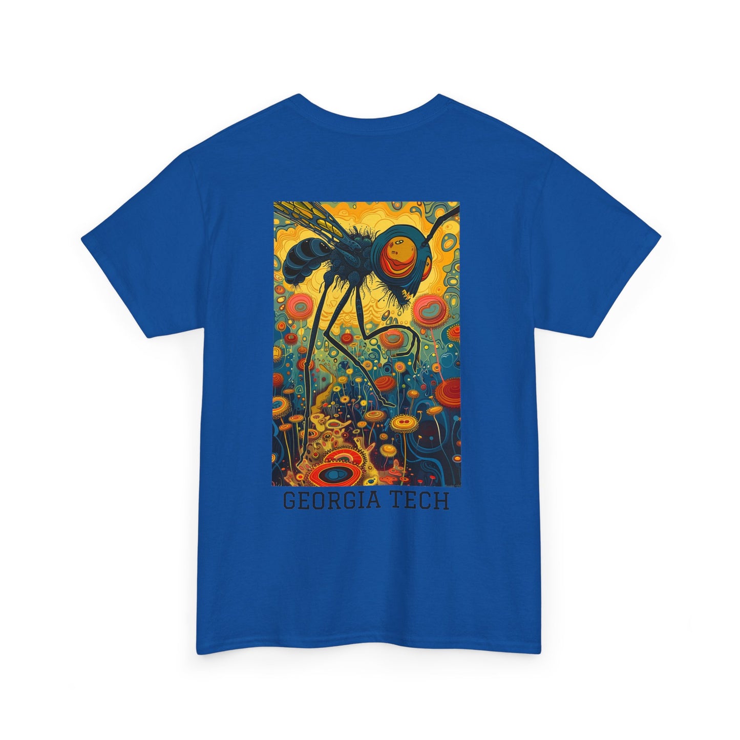 Georgia Tech 02B - Unisex Heavy Cotton Tee - Image on the Back