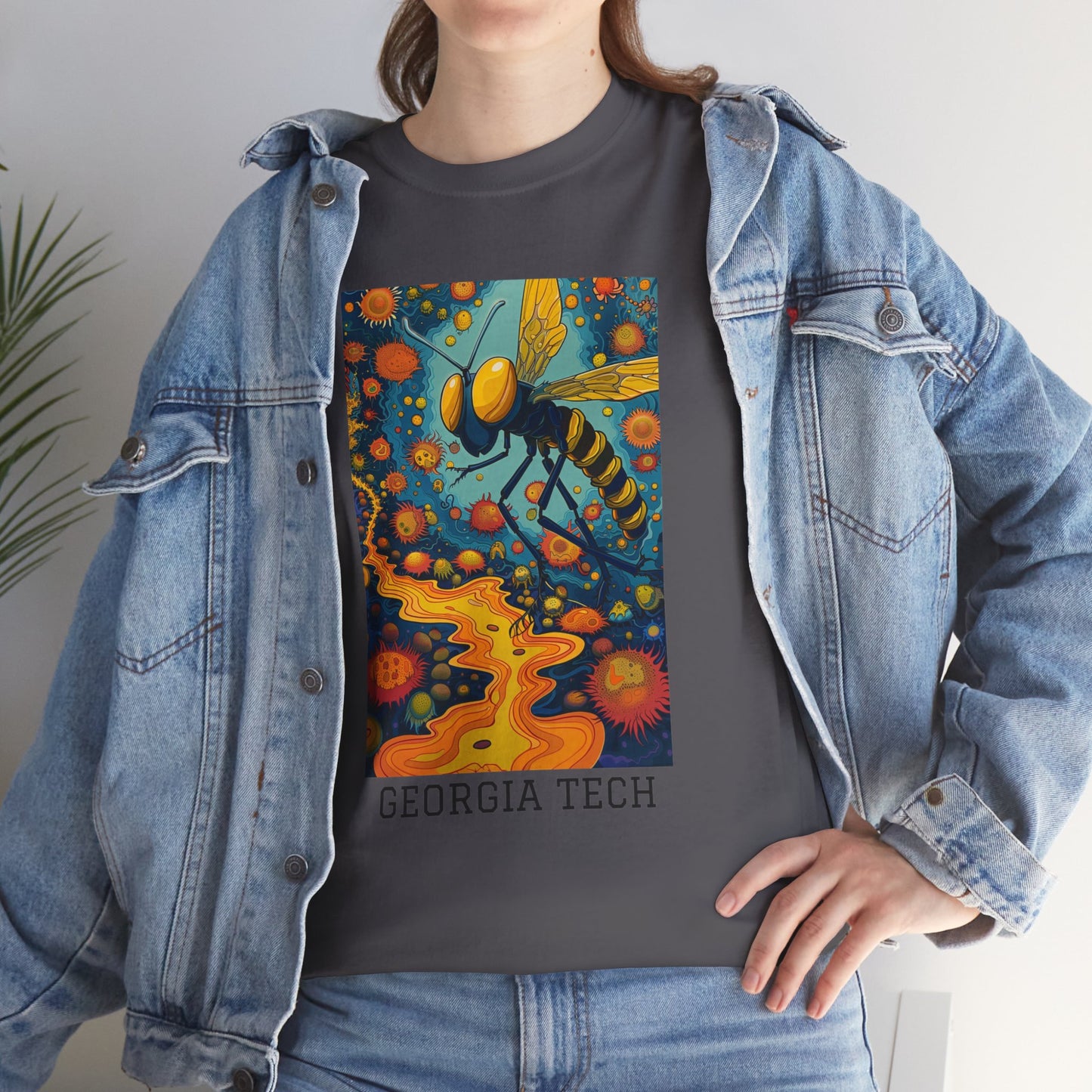 Georgia Tech 03F - Unisex Heavy Cotton Tee - Image on the Front