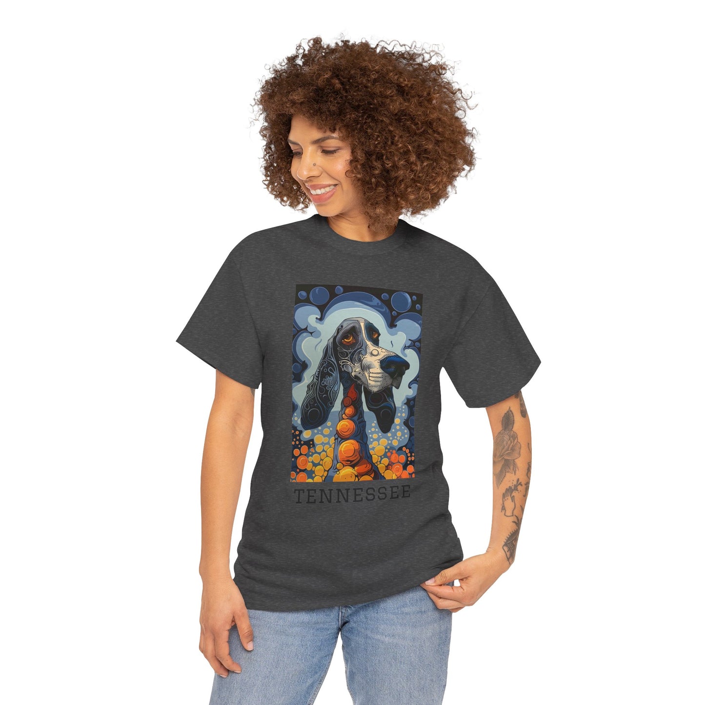 Tennessee 01F - Unisex Heavy Cotton Tee - Image on the Front