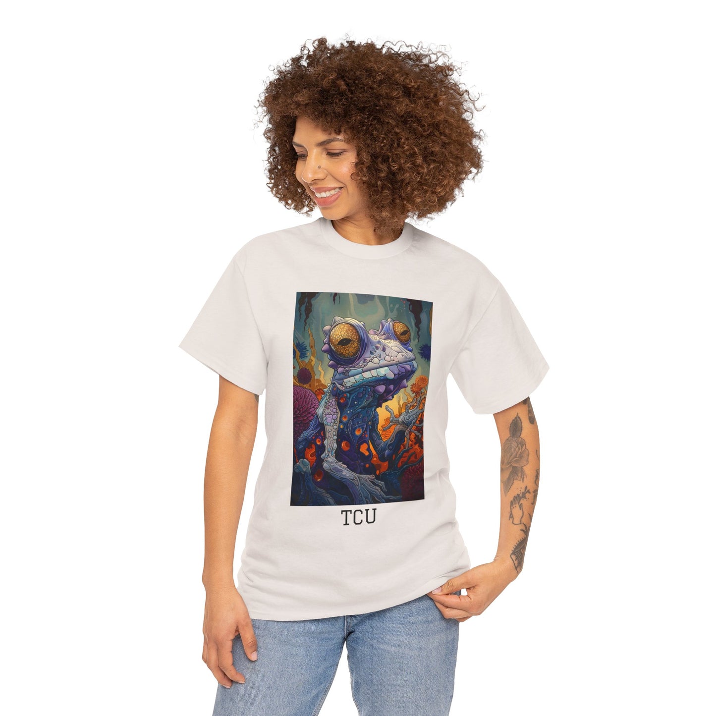 TCU 01F - Unisex Heavy Cotton Tee - Image on the Front
