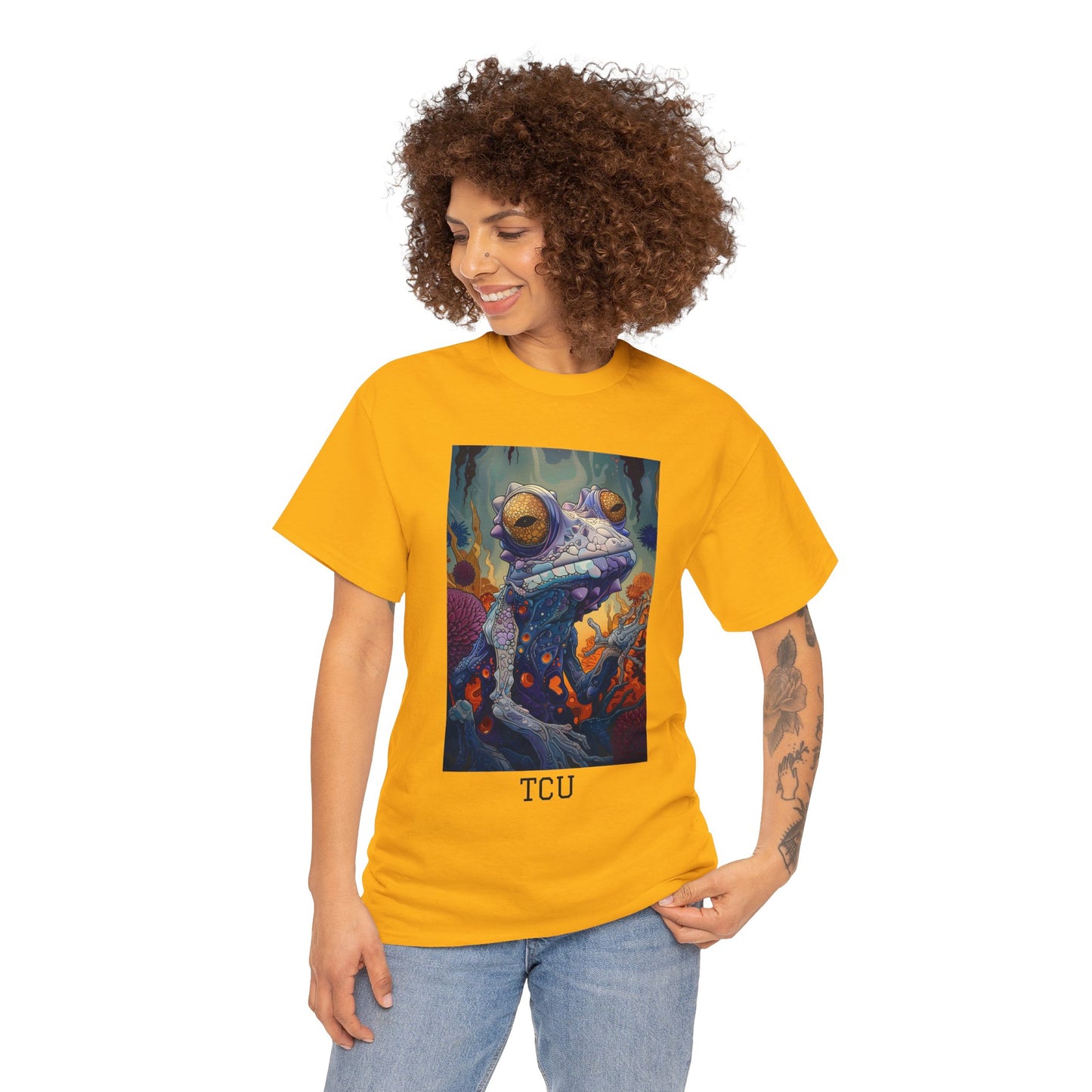 TCU 01F - Unisex Heavy Cotton Tee - Image on the Front