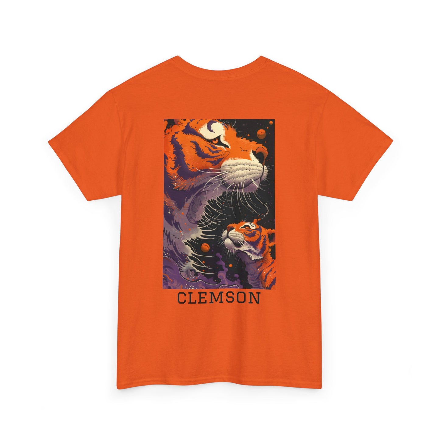 Clemson 01B - Unisex Heavy Cotton Tee - Image on the Back