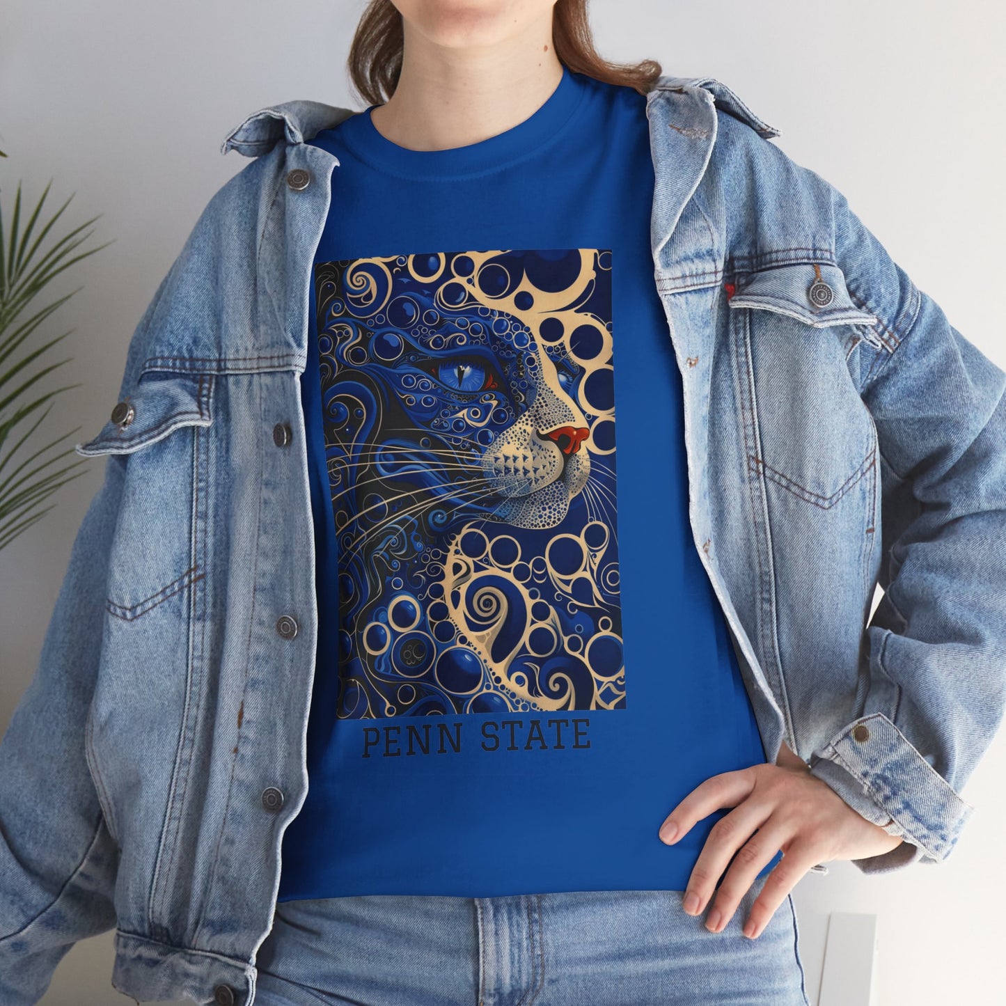 Penn State 01F - Unisex Heavy Cotton Tee - Image on the Front
