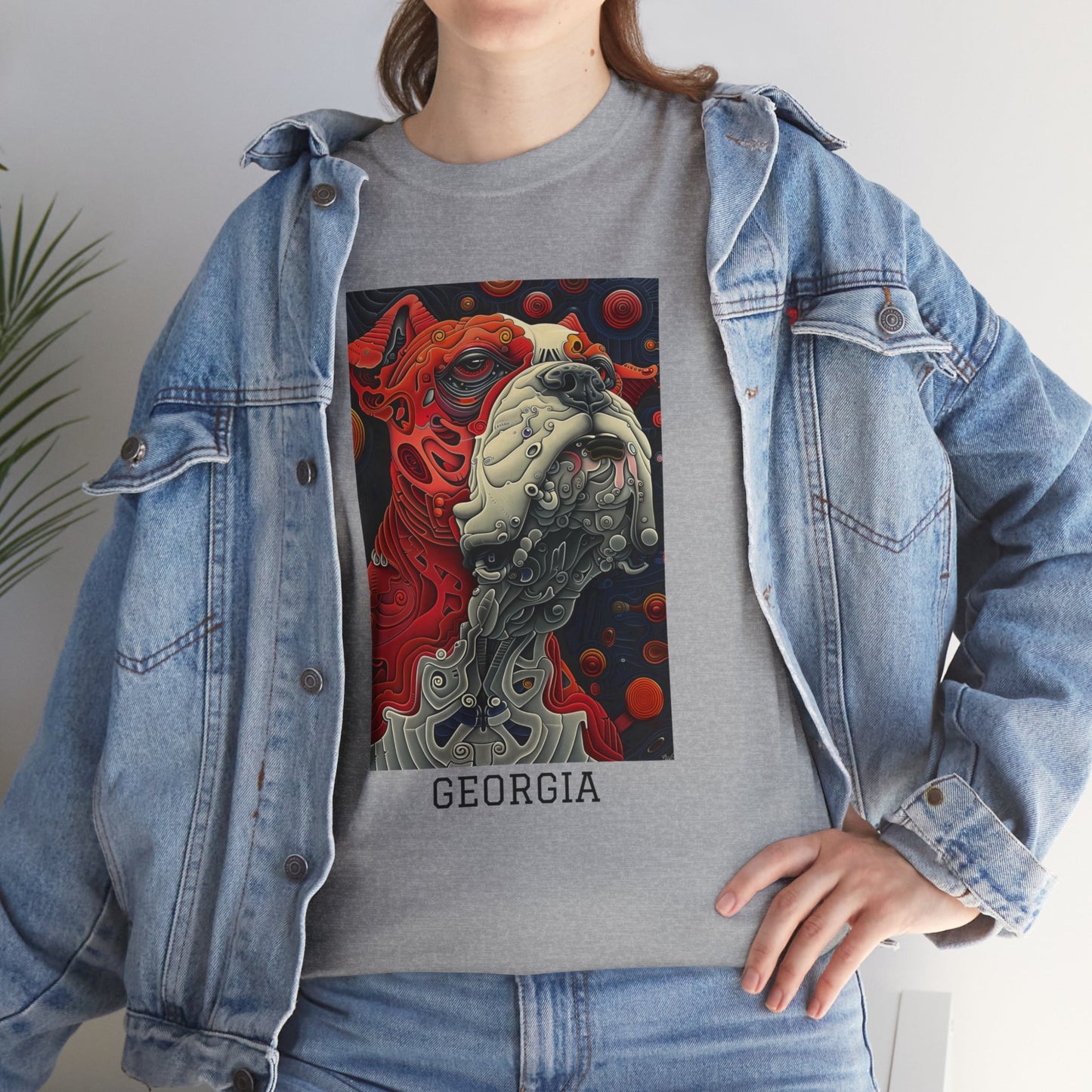 Georgia 02F - Unisex Heavy Cotton Tee - Image on the Front