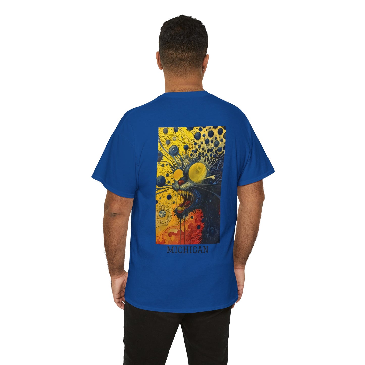 Michigan 02B - Unisex Heavy Cotton Tee - Image on the Back
